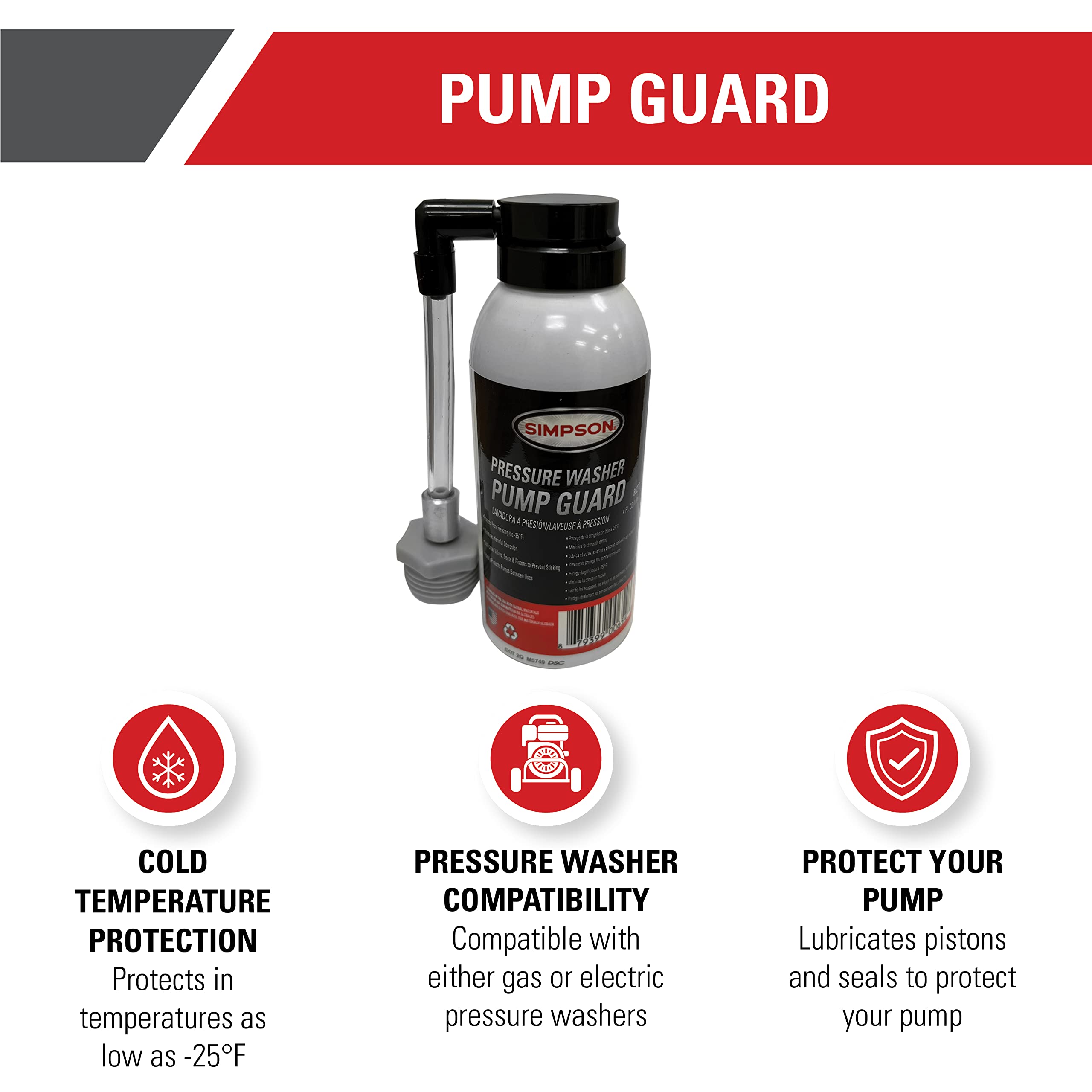 Simpson 80273 Pressure Washer Pump Guard - 4oz Aerosol Can for Equipment Protection