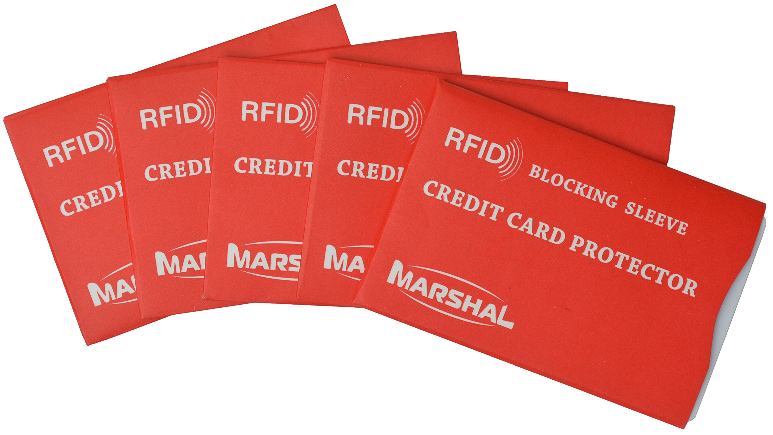 RFID Blocking Credit Card Holder Sleeves - 5 Pack Secure Wallet Protector for Contactless Payment Security | Travel, Business & Everyday Use