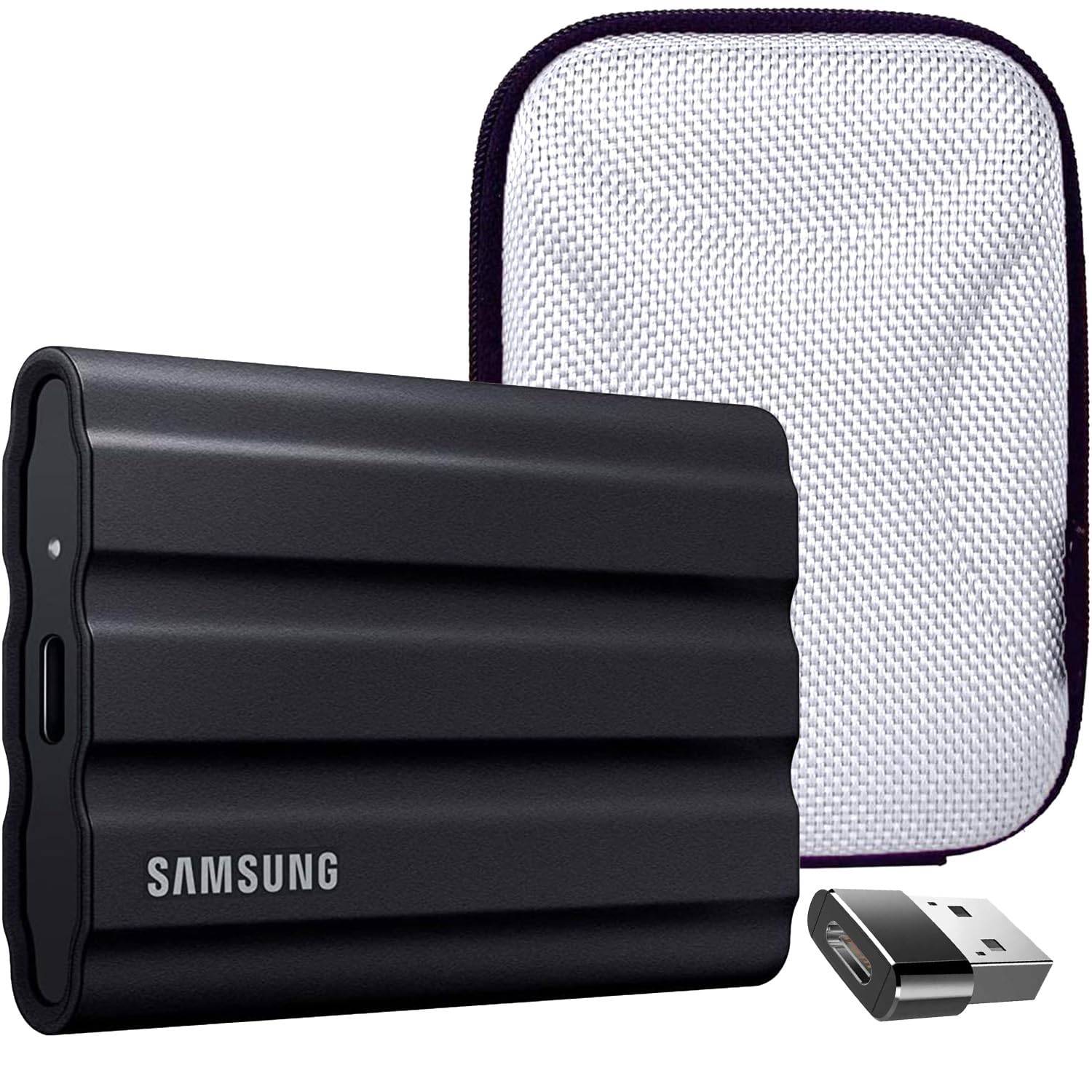 SAMSUNG T7 Shield 4TB Portable SSD - USB 3.2 External Solid State Drive with Hard Shell Case & USB-C Adapter (MU-PE4T0S/AM) - Perfect for Travel, Photography & Data Backup
