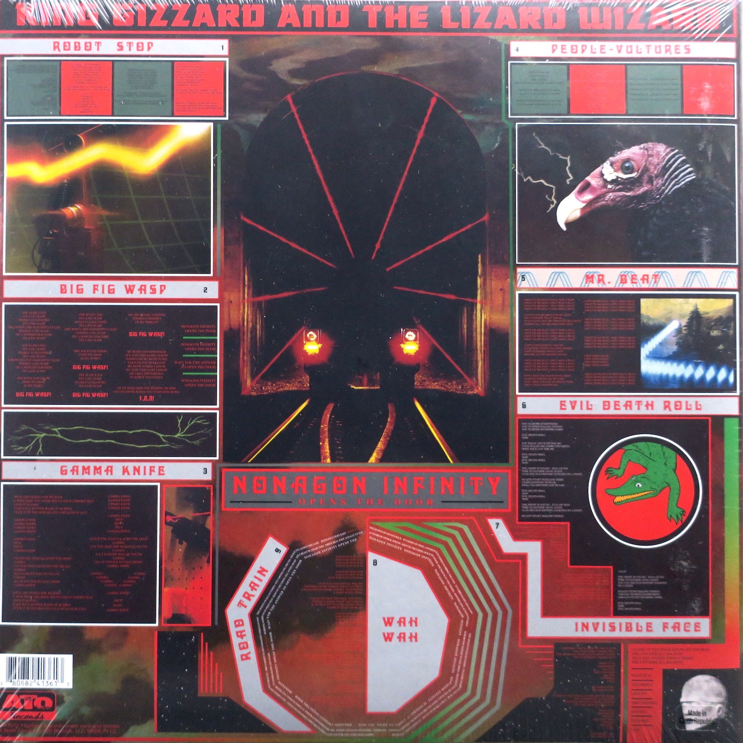 KING GIZZARD & THE LIZARD WIZARD 'Nonagon Infinity' Limited Edition Red/Yellow/Black Vinyl LP Record - Perfect for Music Collectors & Psychedelic Rock Fans