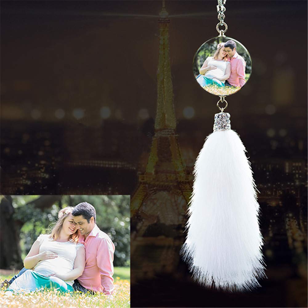 Custom Photo Car Perfume Pendant - Personalized Car Air Freshener Charm with Clip for Rear View Mirror - Unique Car Accessories & Decorations - Perfect for Gifts, Travel, and Everyday Commute