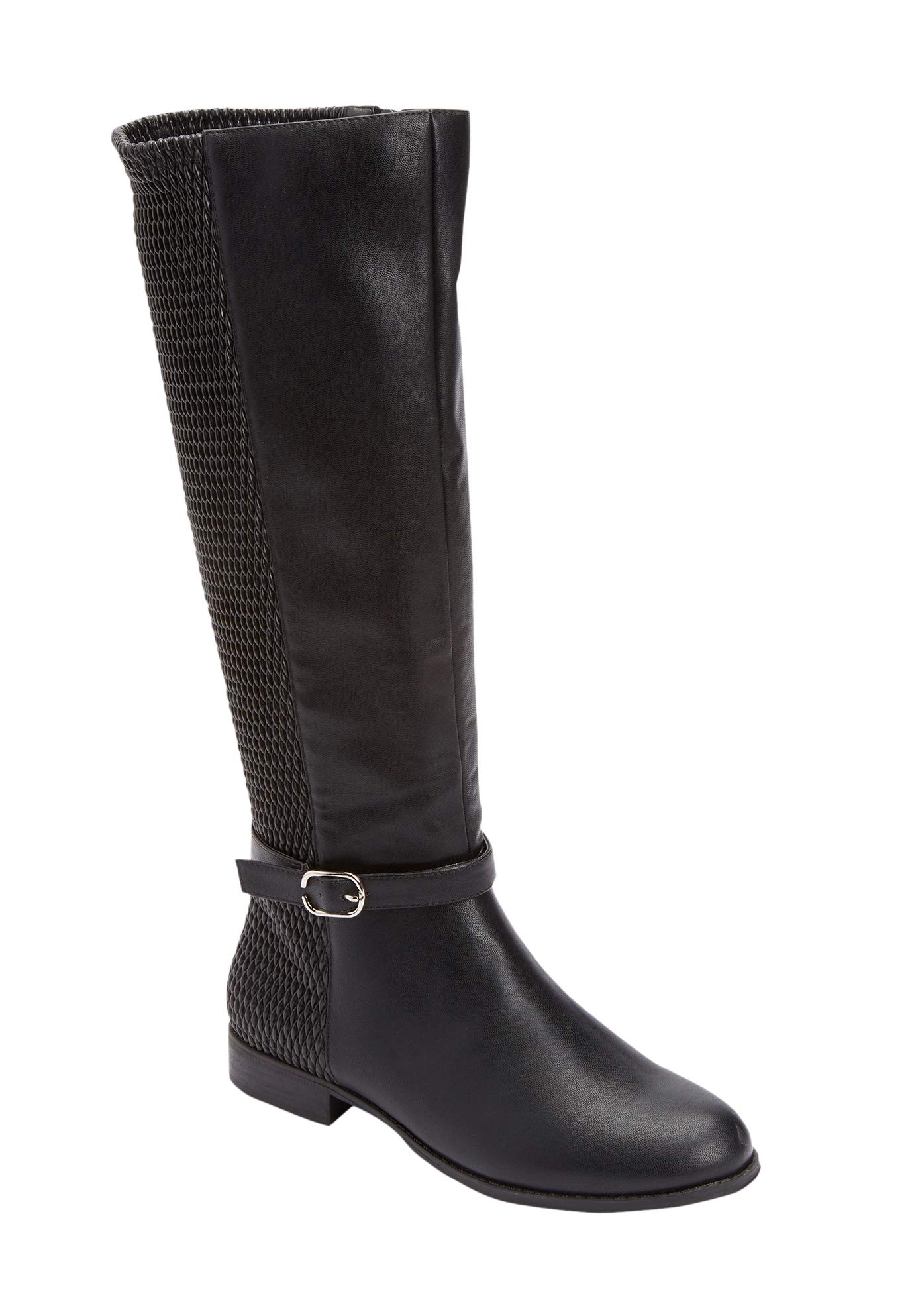 Comfortview Women's Wide Width The Reeve Wide Calf Boot - Waterproof Winter Snow Boots for Women with Arch Support | Perfect for Cold Weather, Snowy Days & Outdoor Activities