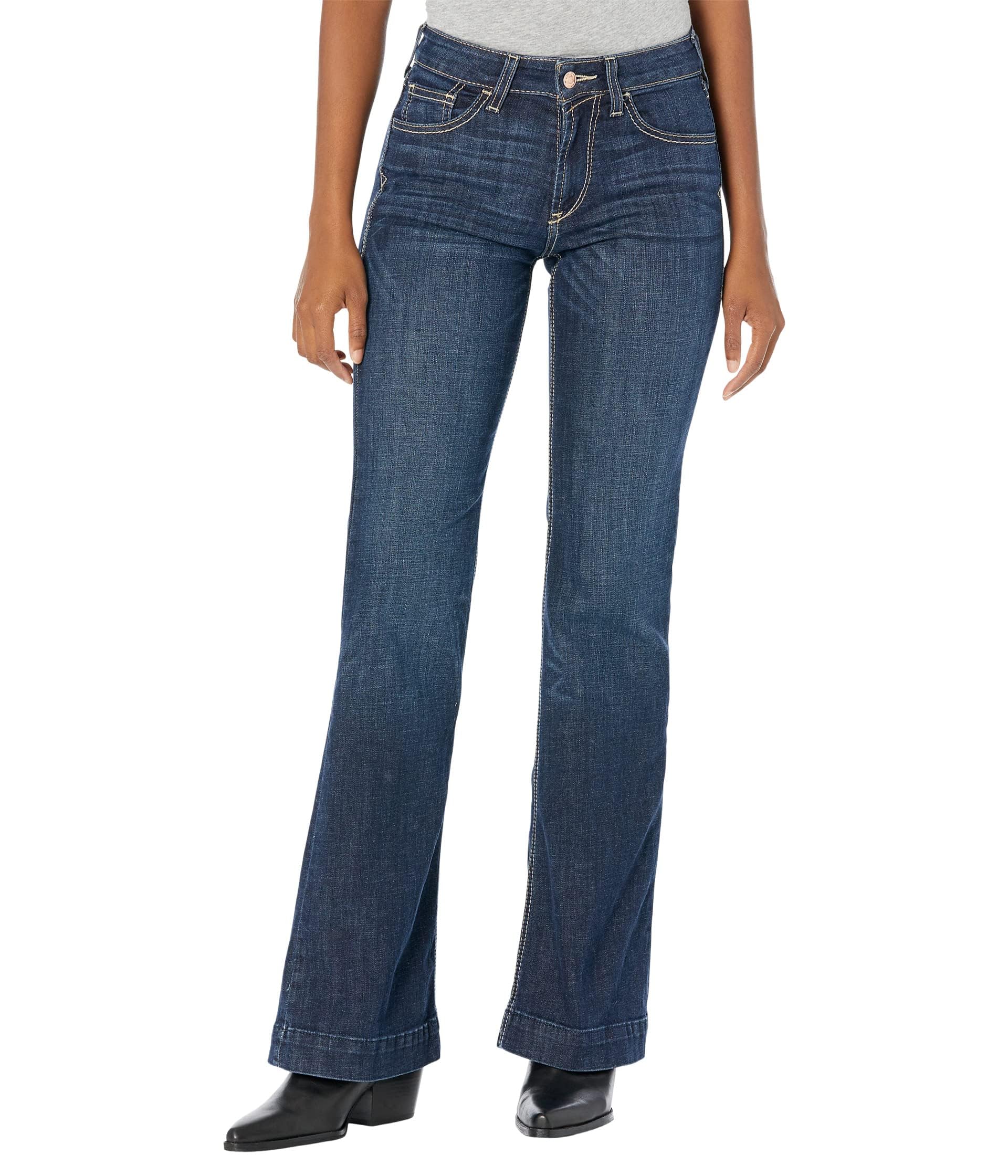 ARIAT Women's Slim Ella Wide Leg Rascal 31 - Comfortable Stretch Bootcut Jeans for Cowgirls & Western Fashion | Perfect for Riding, Work & Casual Wear