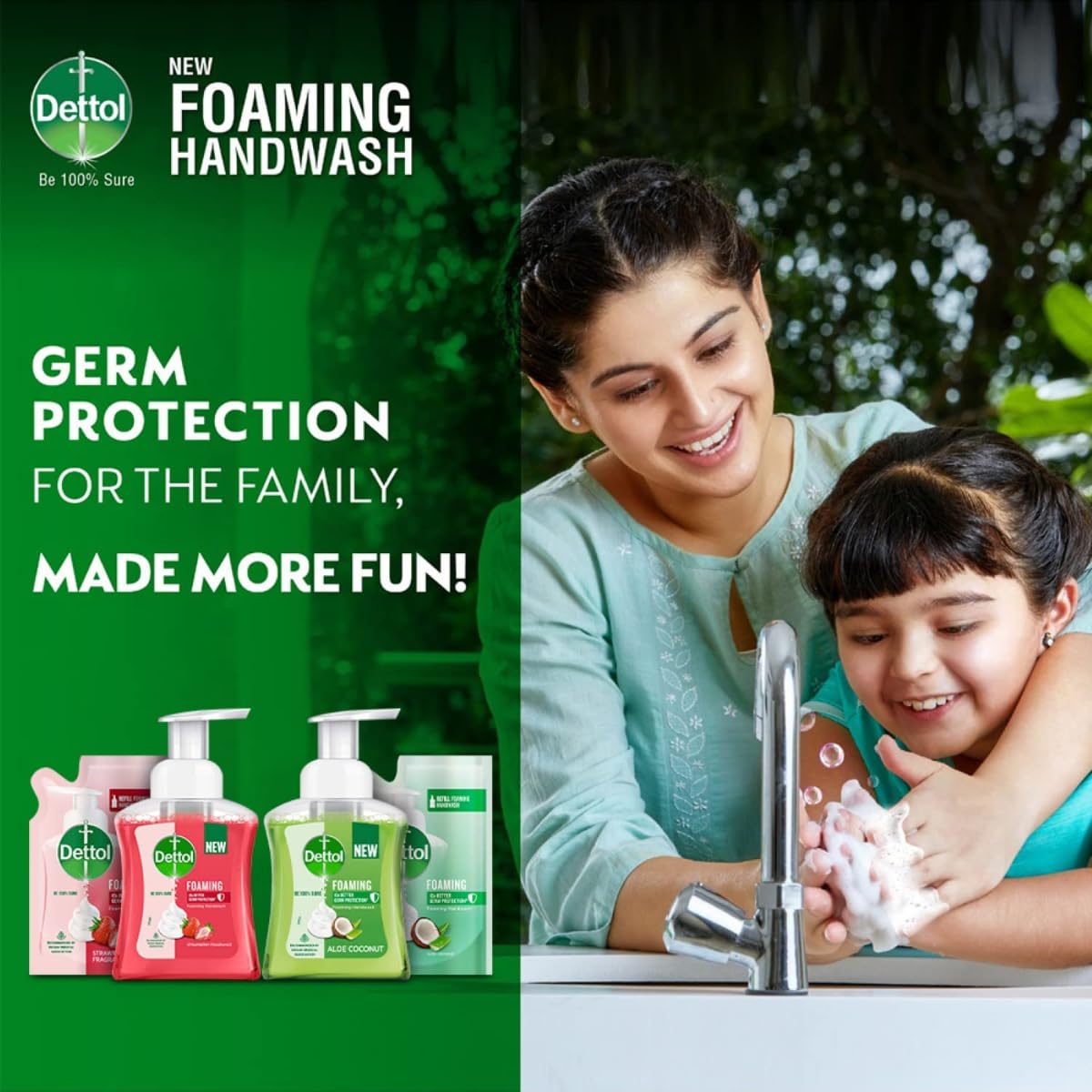 Dettol Aloe & Coconut Foaming Hand Wash Refill 700ml (Pack of 2) - Moisturizing Rich Lather, Gentle on Skin | Perfect for Bathroom, Kitchen & Office Use