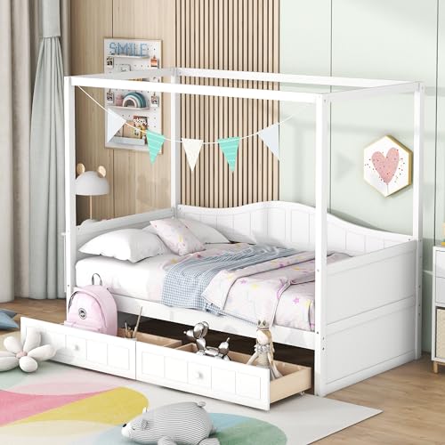 White With 2 Drawers