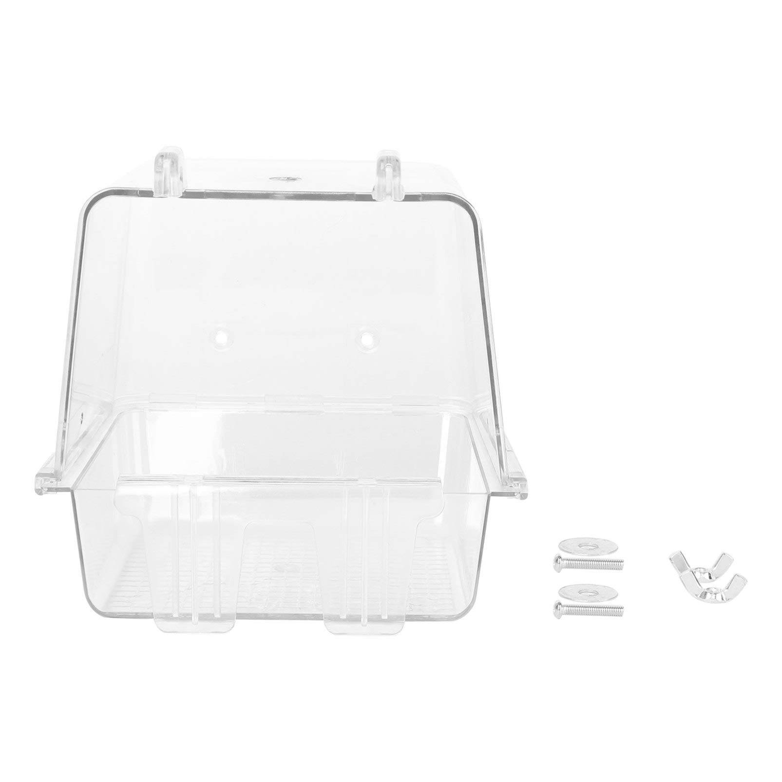 Balacoo Plastic Parrot Bath Box - Bird Bathtub & Cage Accessory for Canaries, Budgies & Small Parrots | Perfect for Cage Cleaning & Bird Grooming
