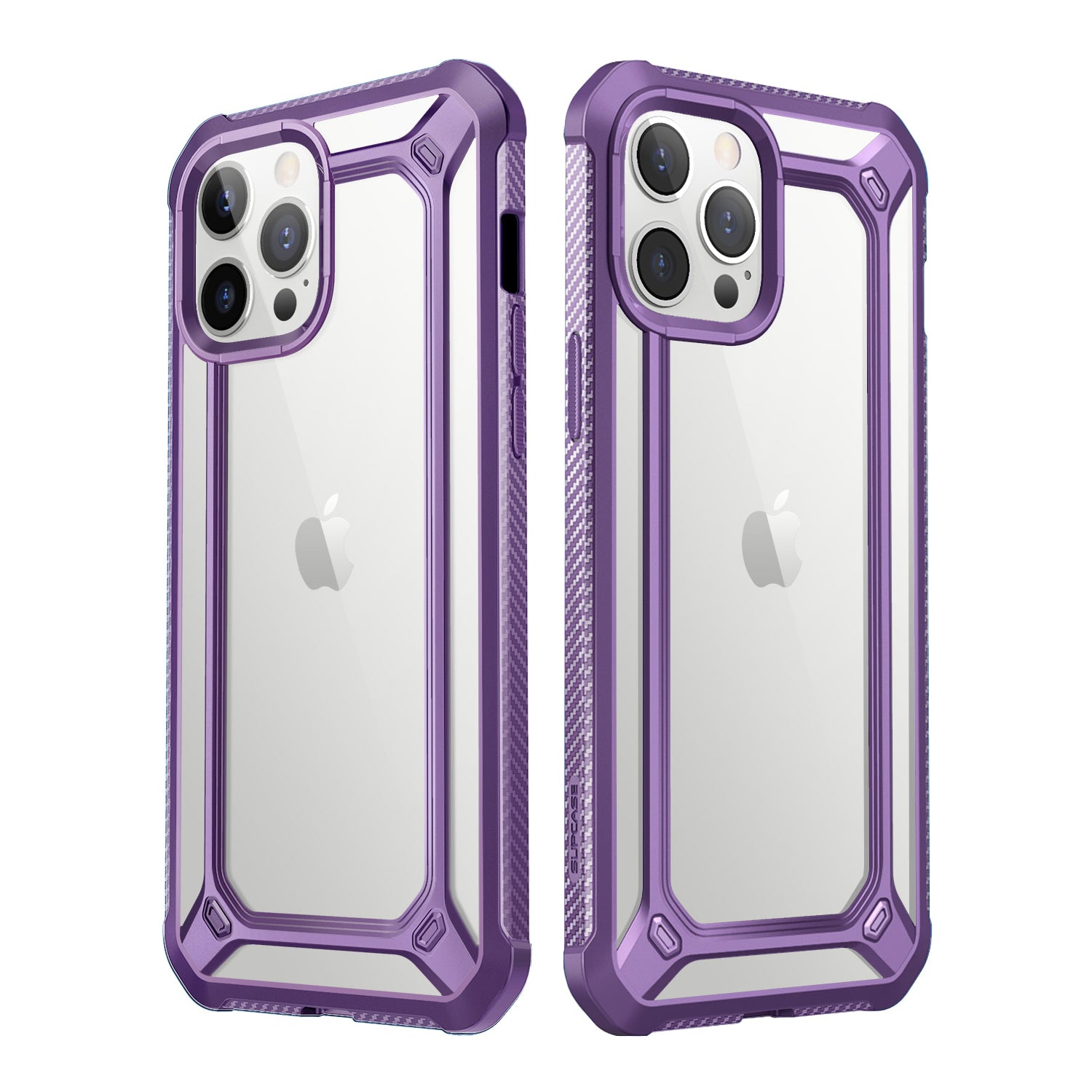 iPhone 12 Pro 6.1 Inch Unicorn Beetle Exo Clear Case - Shockproof Protective Cover with Military-Grade Protection, Scratch-Resistant Transparent Back, Purple - Perfect for Daily Use, Outdoor Activities & Travel