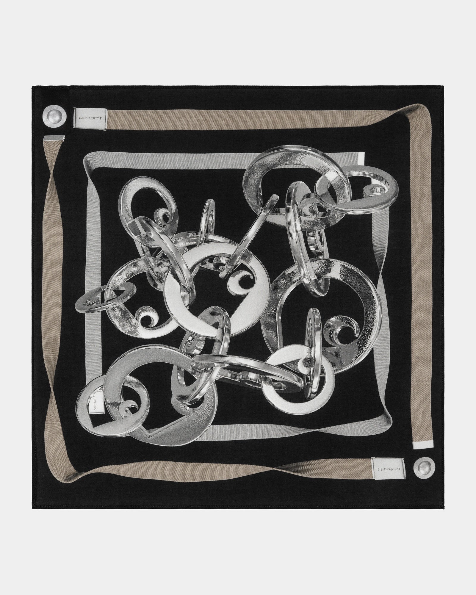 Charms Belt Print Bandana - Stylish Black Bandana for Women & Men | Perfect for Western Outfits, Cowboy Costumes, and Fashion Accessories