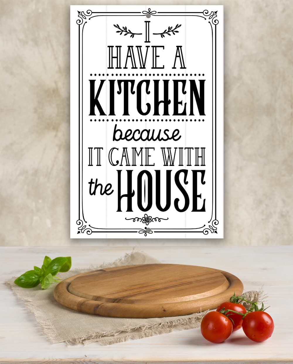 Vintage Rustic Metal Kitchen Sign - 'I Have A Kitchen' Wall Decor for Farmhouse & Home - Indoor/Outdoor Kitchen Accessories & Wall Art - Perfect for Kitchen, Dining Room, or Patio Decor