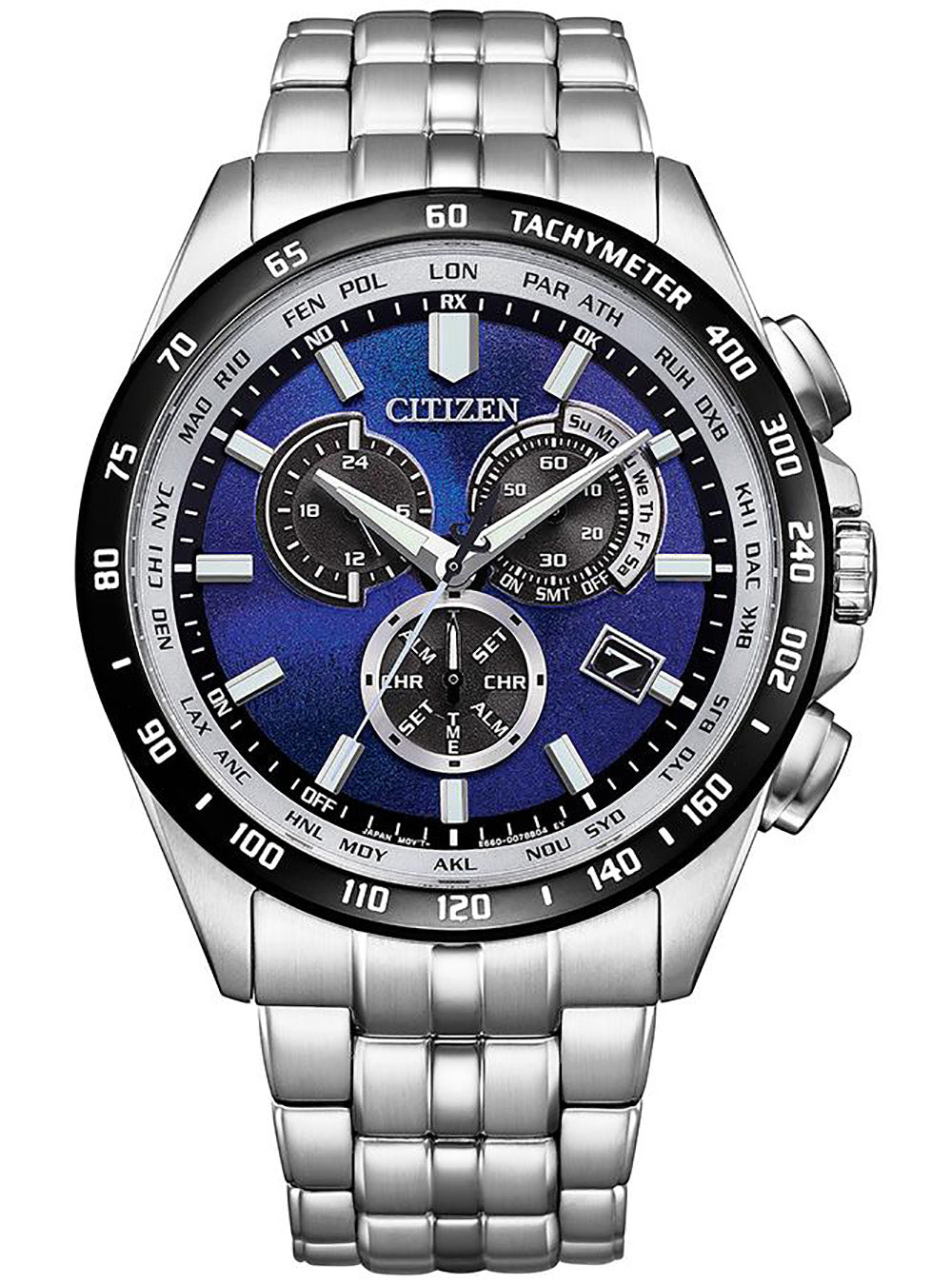 CITIZEN Eco-Drive Radio Controlled Watch CB5874-81L - Limited Edition Blue Dial Japan Movement JDM - Perfect for Business, Travel & Luxury Gifts