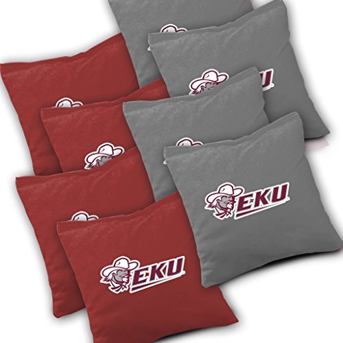 EKU Eastern Kentucky Colonels Cornhole Bags - Set of 8 Official ACA Regulation Bean Bags | Premium Made in USA | Perfect for Tailgating, Backyard Games & College Sports Events