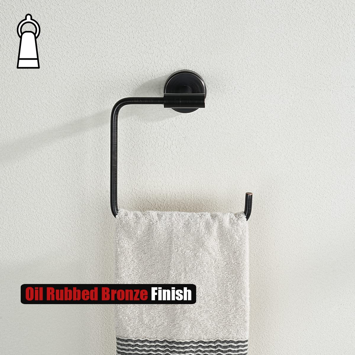 Oil Rubbed Bronze Towel Ring - 6
