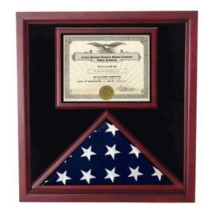 Premium Flag and Document Display Case - Protect and Showcase Your Memorabilia - Perfect for Home, Office, or Museum Displays