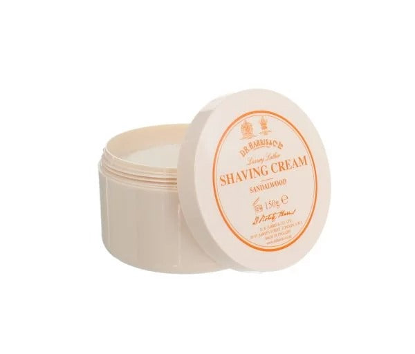 D.R. Harris Sandalwood Shaving Cream for Men - 150g Luxury Bowl | Premium Shaving Cream for Smooth Shave | Perfect for Daily Grooming & Travel