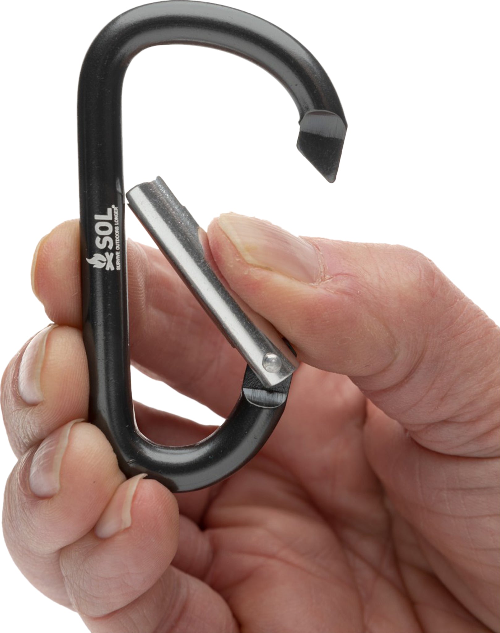2 Pack Heavy Duty Utility Carabiners 8cm - Durable Metal Clips for Hiking, Camping & Outdoor Gear - Perfect for Backpacks, Keys & Tools