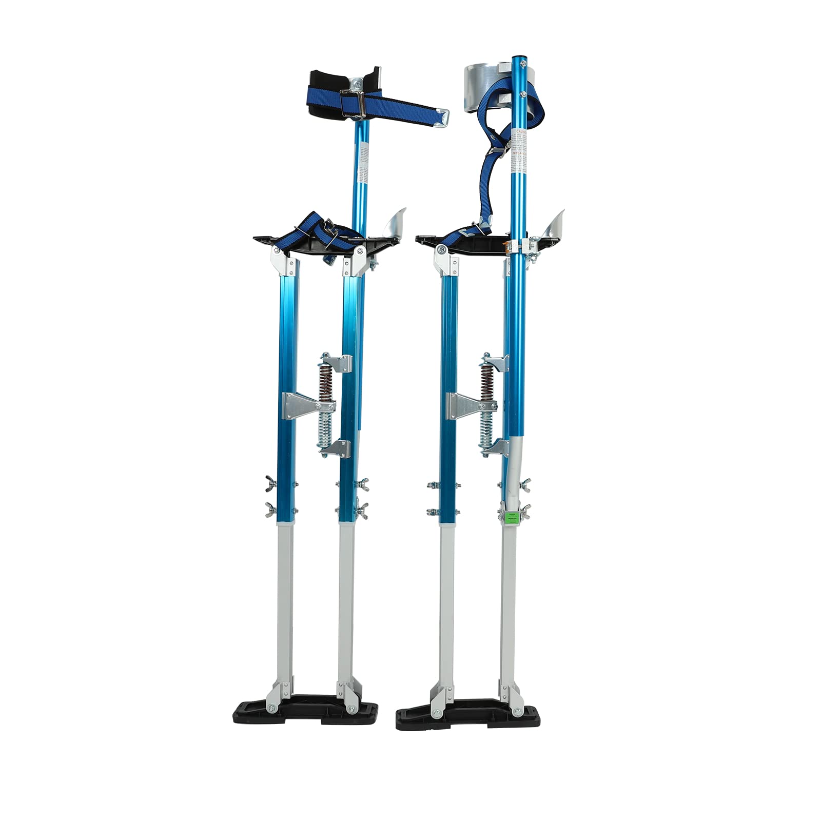 SUPERFASTRACING 36-50 Inch Adjustable Aluminum Drywall Stilts for Painters - Lightweight Construction Walking Stilts for Painting, Taping, Ceiling Work (Blue) - Perfect for Professional Painters, Drywall Installers and DIY Home Renovation Projects