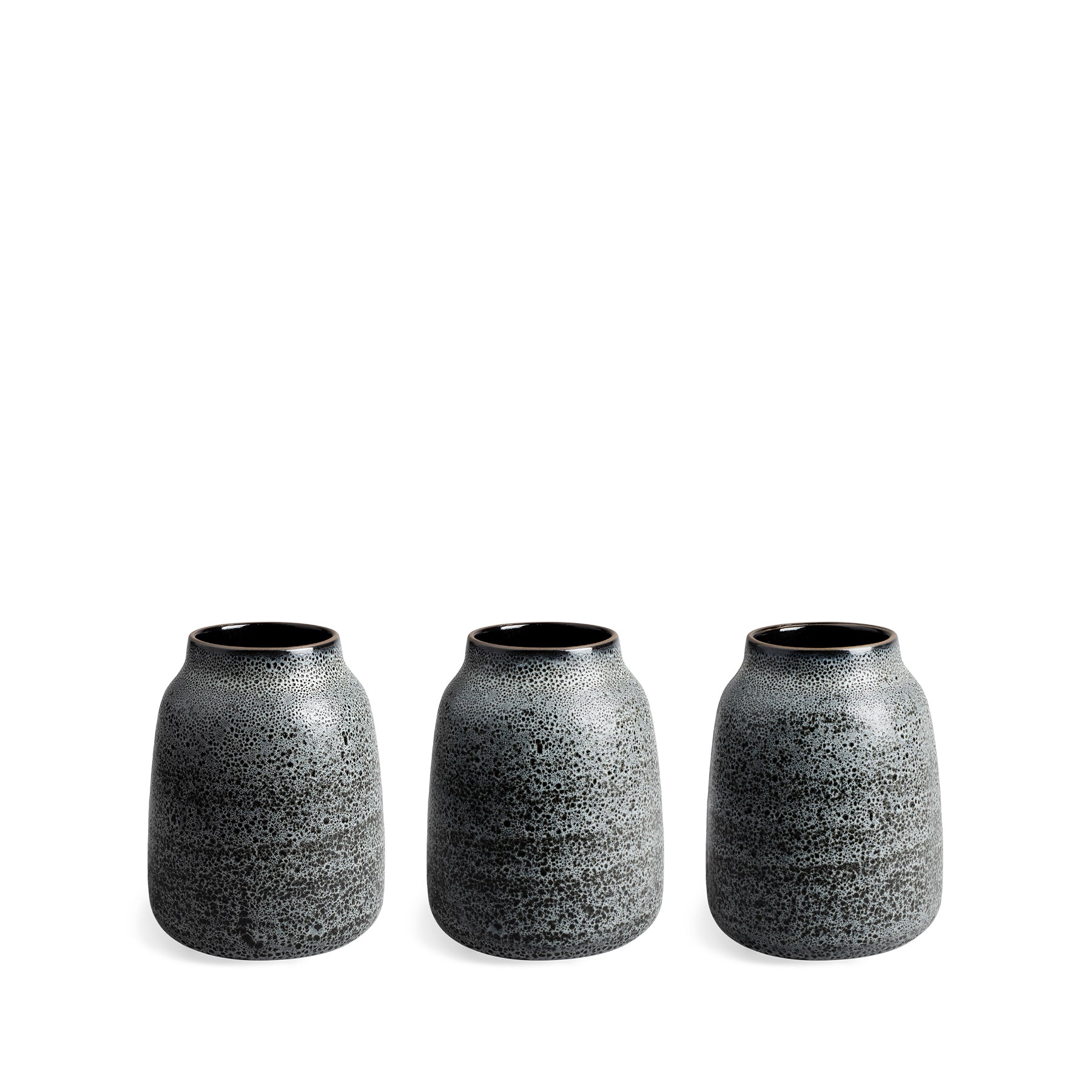 Fog and Gloss Black Wide Vase - Elegant Home Decor for Living Room, Dining Table, or Wedding Centerpiece