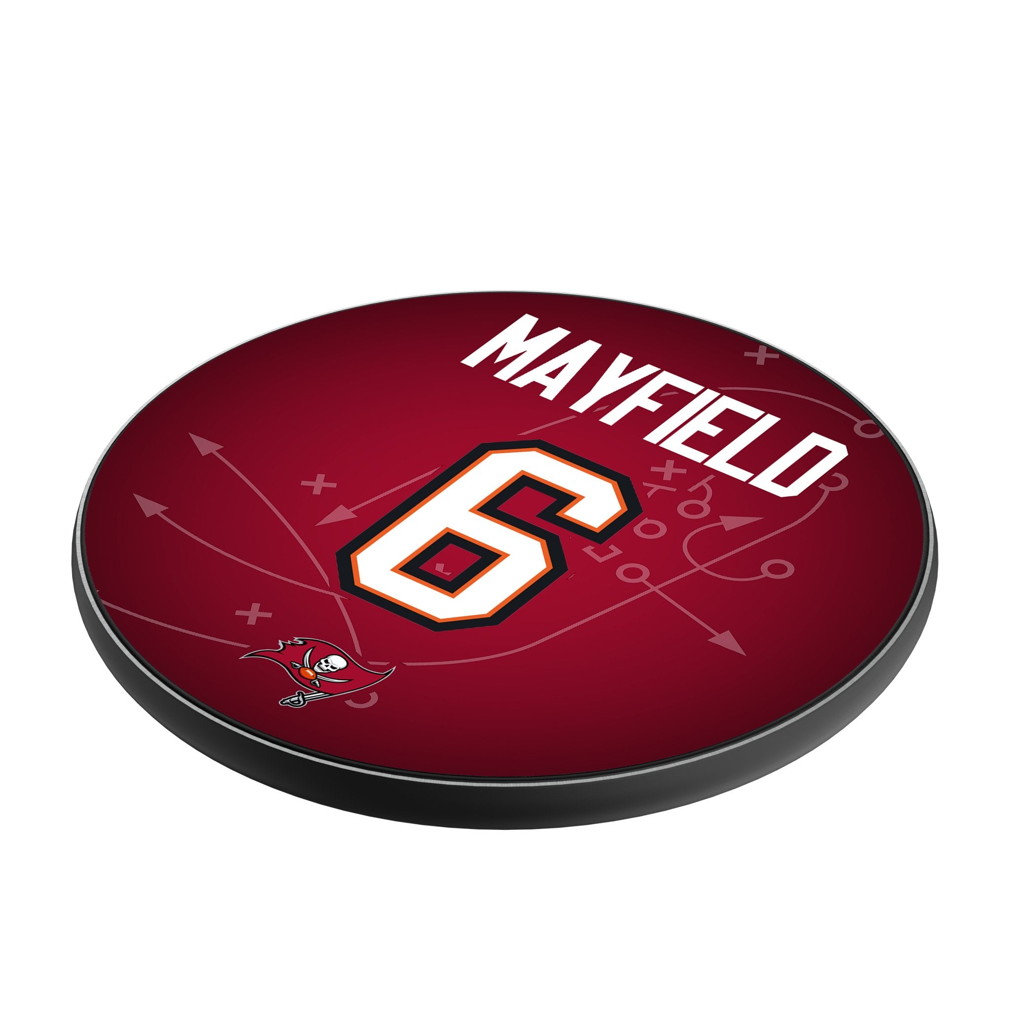 Baker Mayfield Tampa Bay Buccaneers Wireless Charger 15W Fast Charging Stand - Perfect for Home, Office & NFL Game Day Accessories