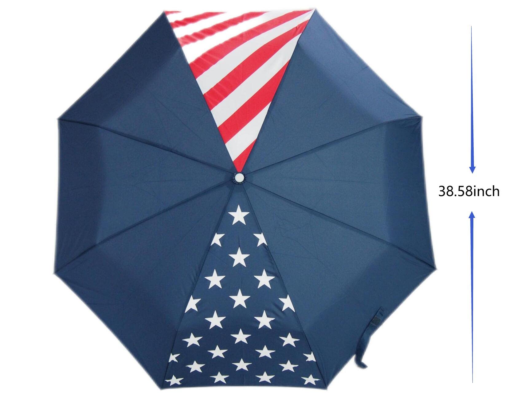 American Flag Airplane Head Windproof Travel Umbrella - Portable Foldable Rain Umbrella for Women, Girls & Office Use - Perfect for Commuting, Outdoor Events & Gifts