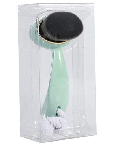 Bamboo Facial Cleansing Brush - Deep Pore Cleaner for Face Wash, Makeup Removal & Skin Care - Soft Fiber Bristles with Rope (Perfect for Daily Skincare Routine & Travel)