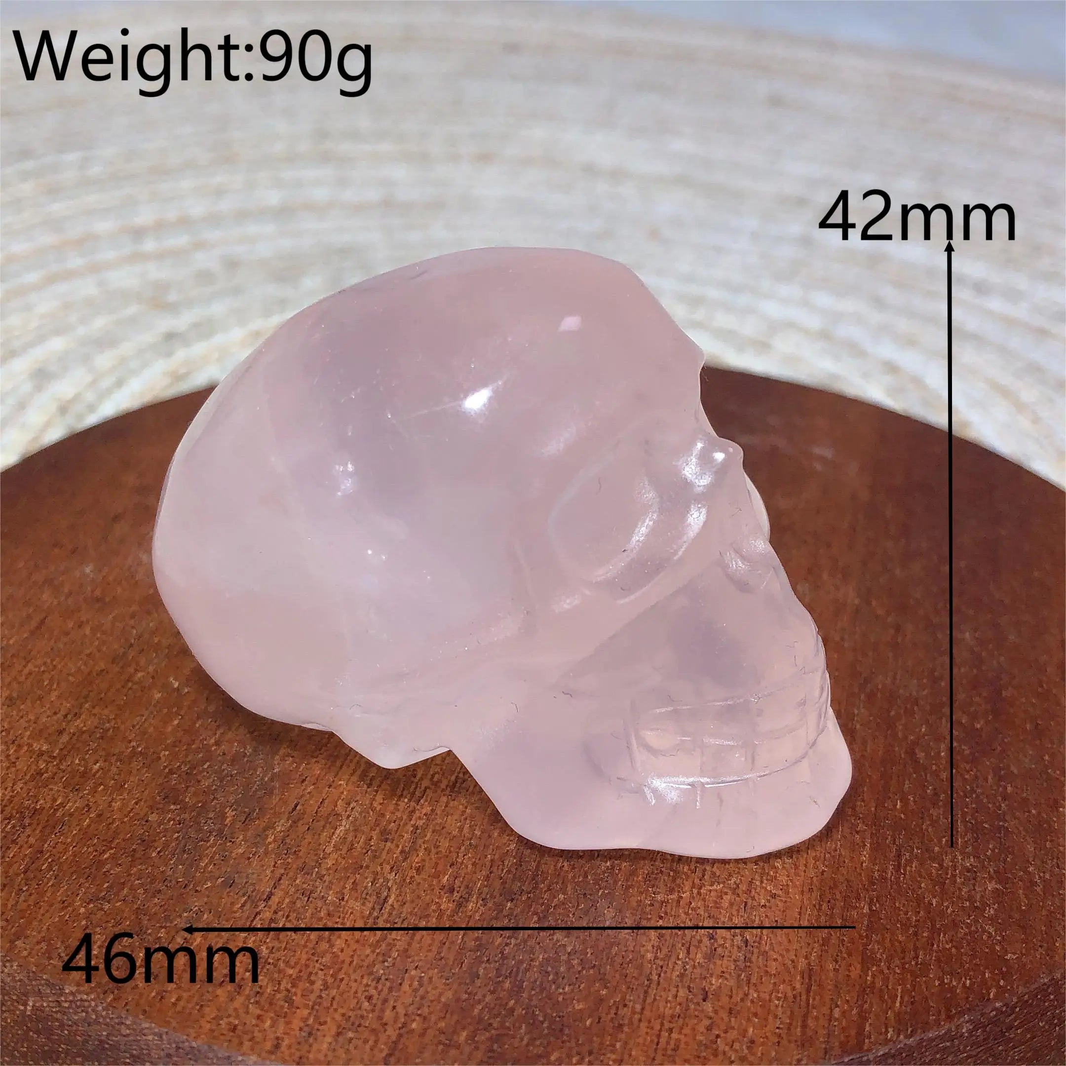 Natural Rose Quartz Crystal Skull Carving - Reiki Healing Stone, Positive Energy Decor, High Quality Mineral Specimen for Home & Office Decoration | Meditation, Feng Shui, Spiritual Gifts