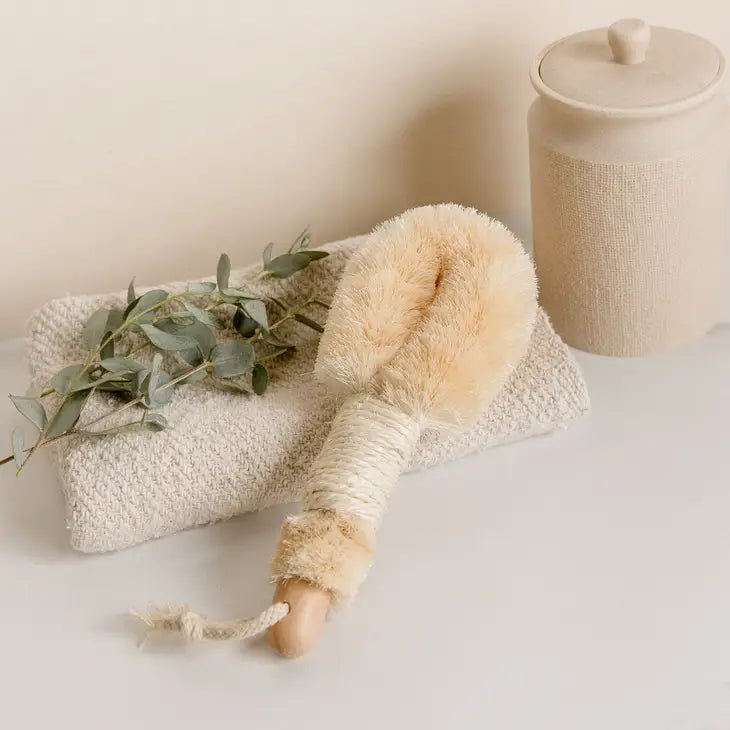 Dry Brush for Body Exfoliation & Lymphatic Drainage - Natural Bristle Dry Skin Brush for Cellulite Reduction & Detox - Perfect for Spa, Self-Care & Dry Brushing Routine at Home