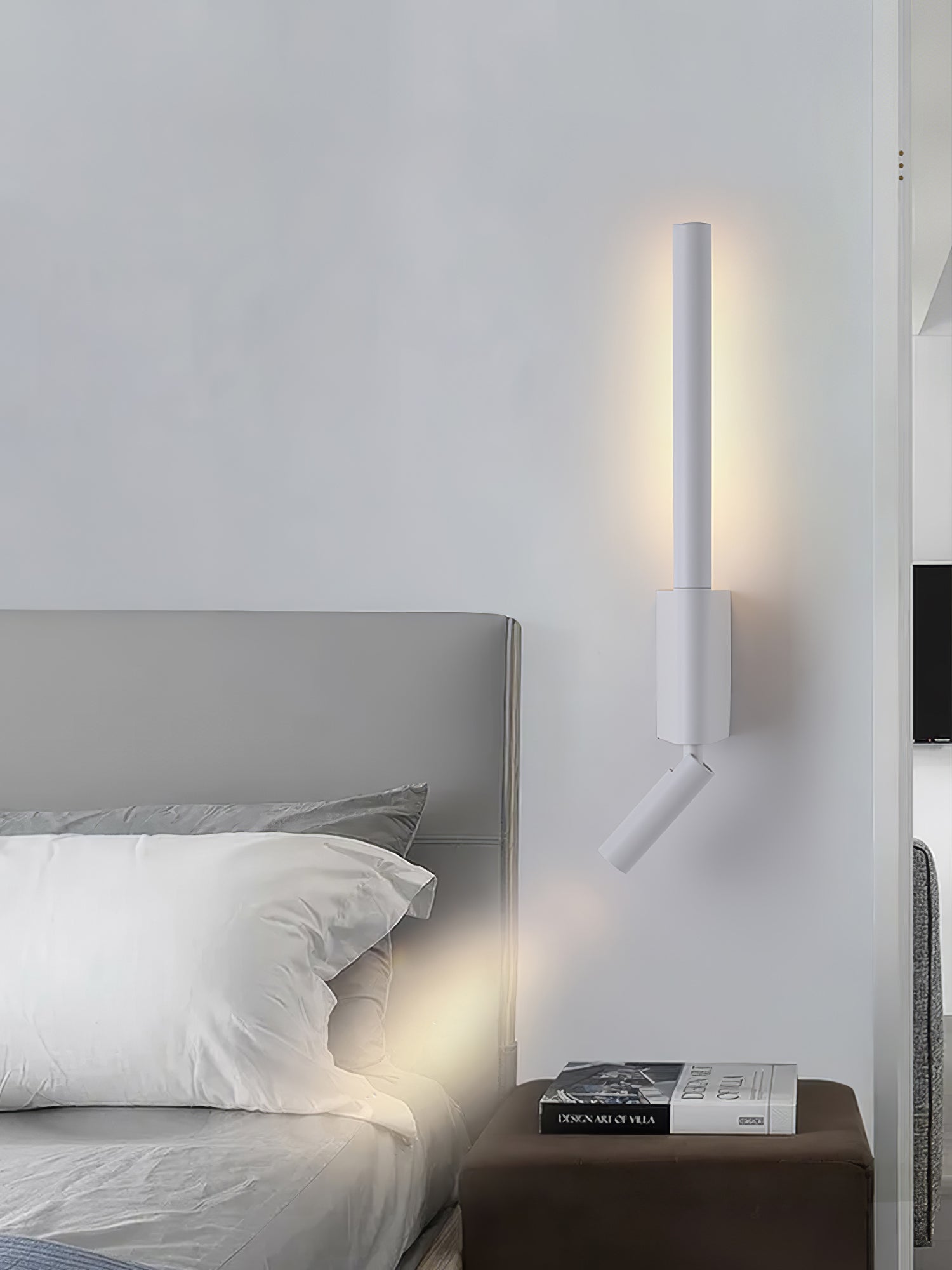 Canut LED Wall Light - Modern Dimmable Sconce for Bedroom, Living Room & Hallway - Energy Efficient Indoor Lighting Fixture - Warm White 3000K (Black)