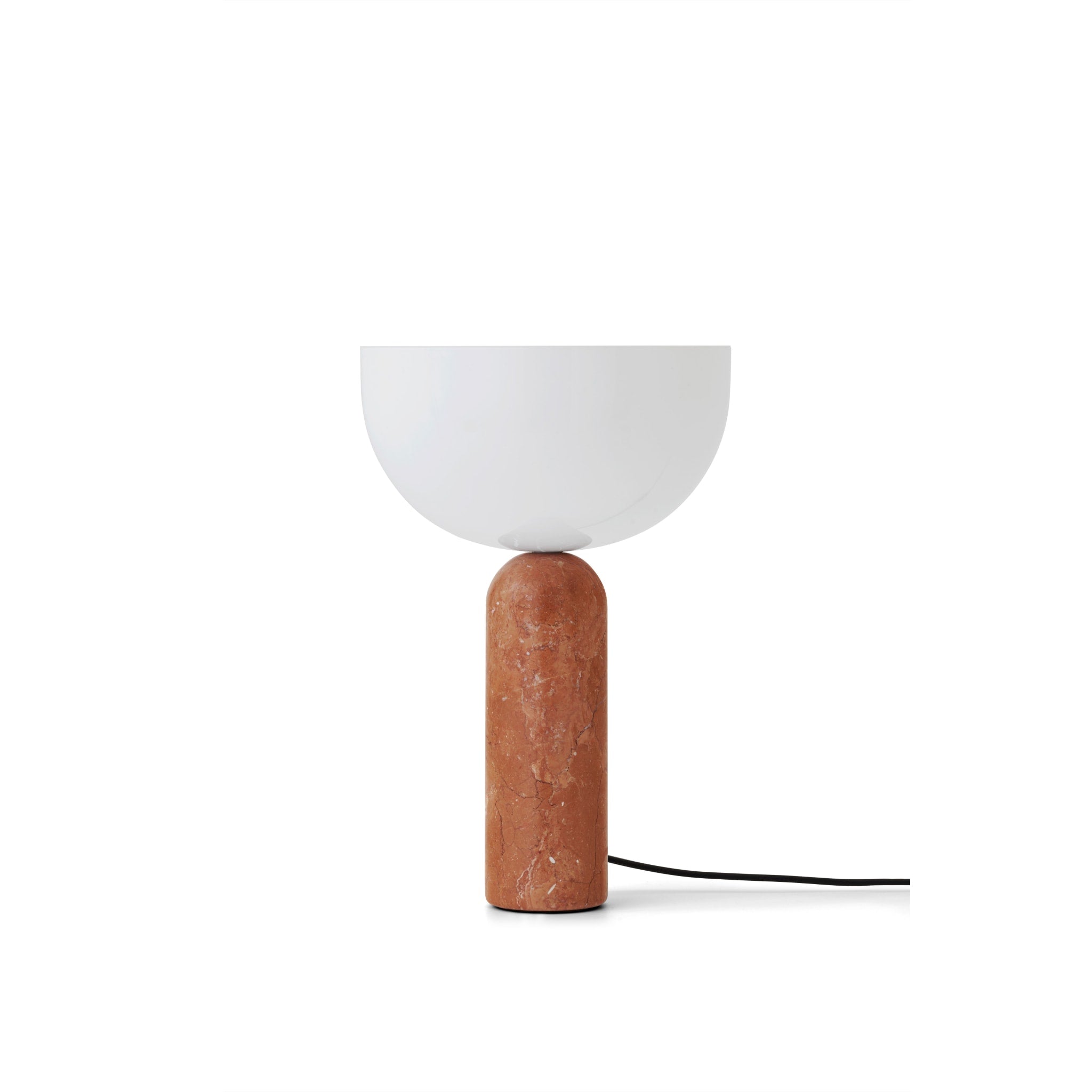 NEW WORKS Kizu Table Lamp - Breccia Pernice Marble Finish, Large Modern Desk Light for Living Room, Bedroom & Office Decor