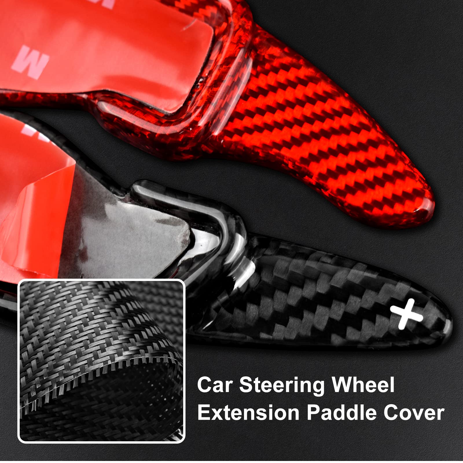 Premium Real Carbon Fiber Steering Wheel Shift Paddle Extensions - Compatible with Hyundai Sonata 10 (2020-2022) & Genesis G70 (2015-2022) - Black - Enhance Driving Performance & Style for Sporty Rides