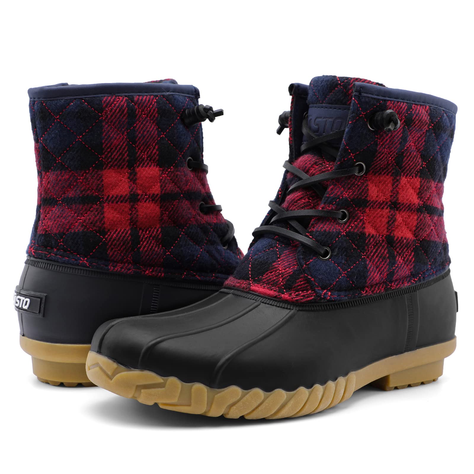 STQ Women's Waterproof Duck Boots - Quilted Winter Snow Boots for Cold Weather, Rain & Snow - Perfect for Hiking, Outdoor Activities & Casual Wear