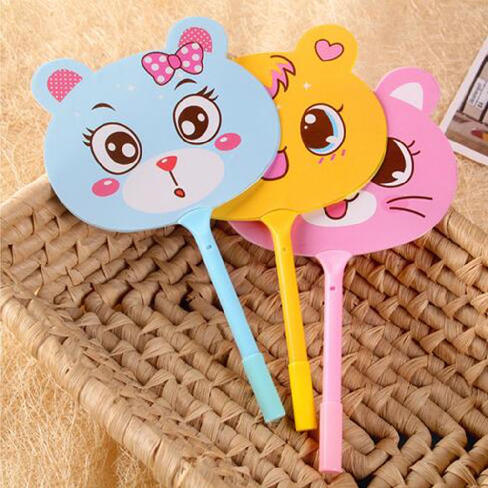 Cute Cartoon Animal Hand Fan Gel Pen Set - 6PCS Creative Ballpoint Pens for Office, School & Art Supplies | Perfect for Note Taking, Journaling & Gift Giving
