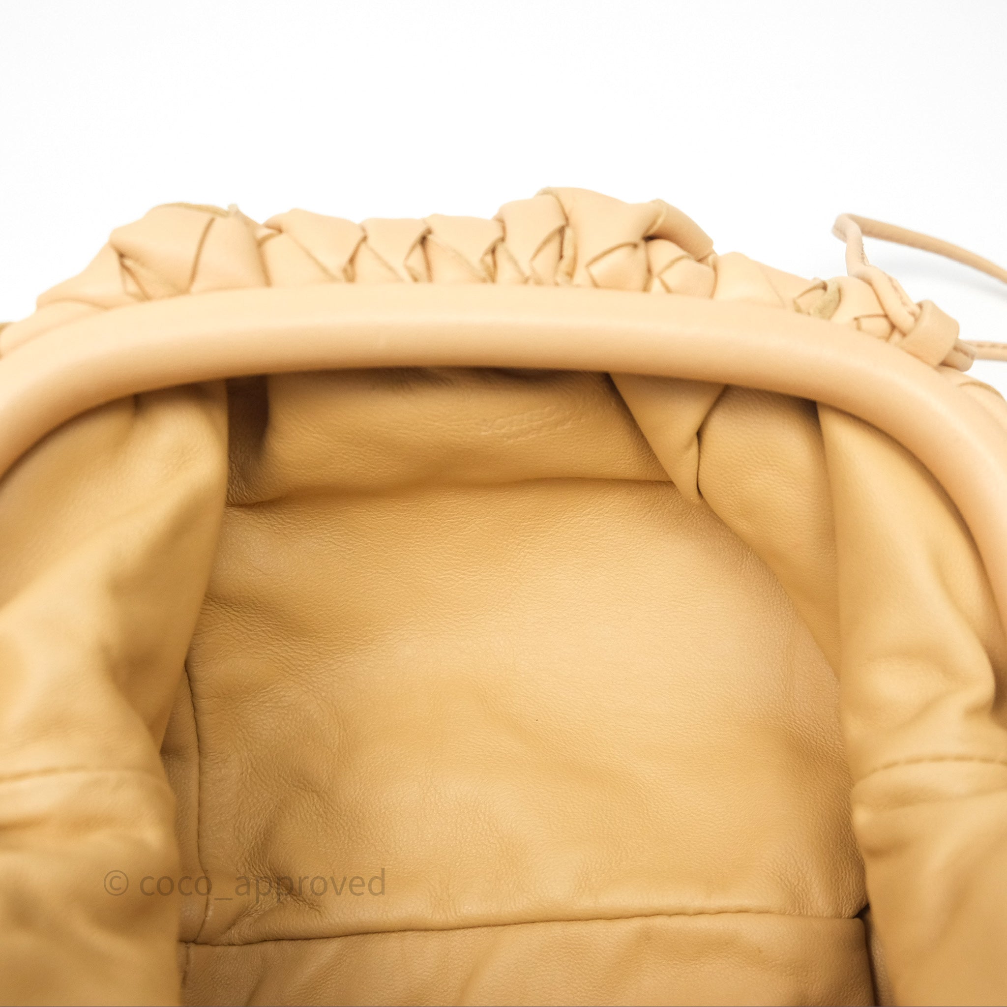 Bottega Veneta Mini Pouch Intrecciato Lambskin Crossbody Bag in Beige | Luxury Leather Clutch for Women | Perfect for Evening Parties, Date Nights & Special Occasions