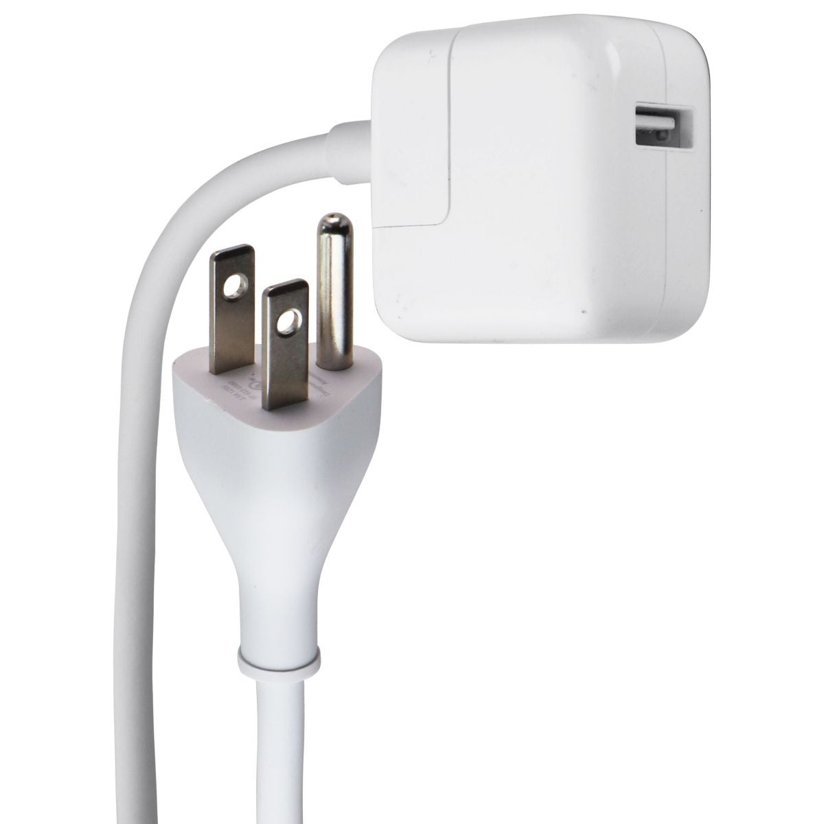 Original Apple 12W USB Wall Charger with 6ft 3-Prong Power Cord - Fast Charging for iPhone, iPad & More - Perfect for Home, Office & Travel (A1401, White)