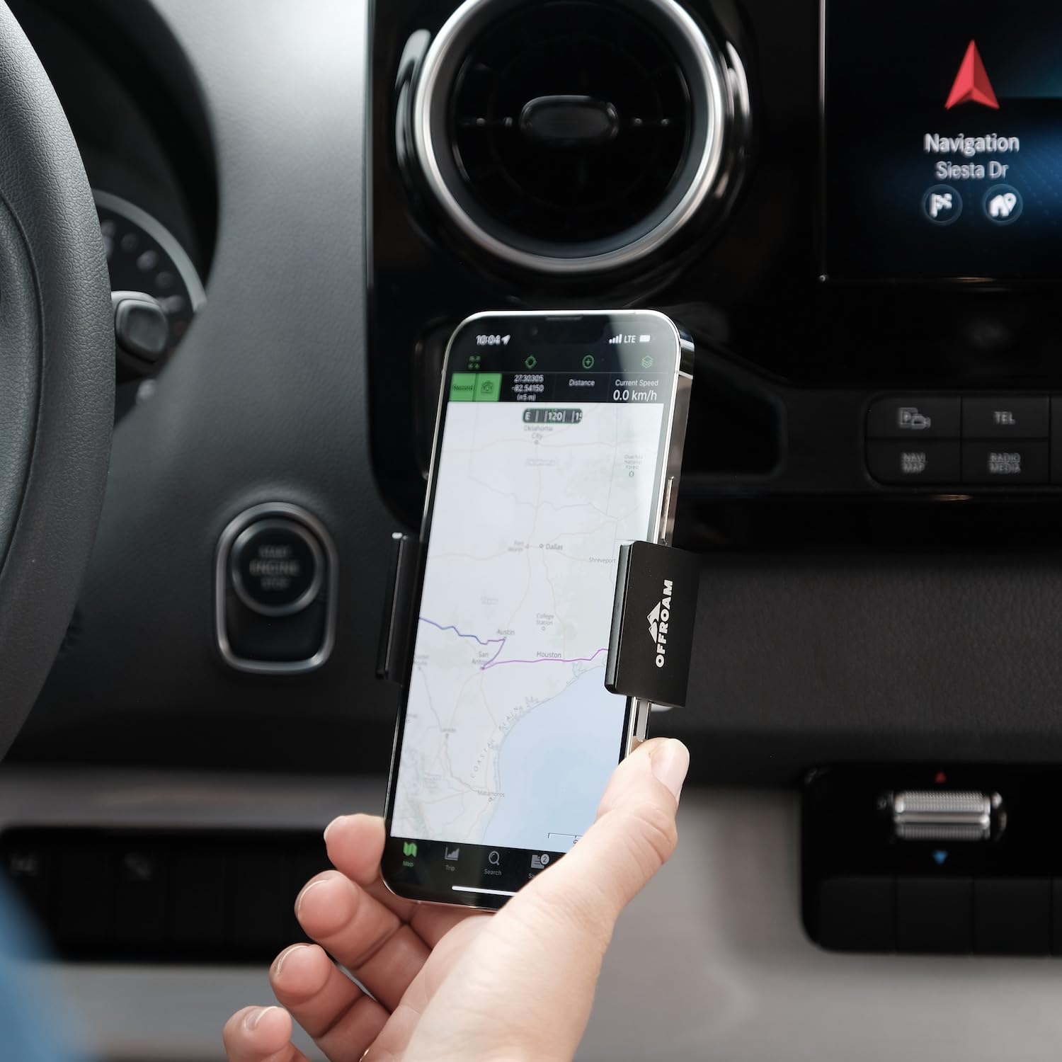Premium Offroam Phone Mount for Mercedes Sprinter 2019-2024 (VS30) - Compatible with MBUX Touchscreen Console (7