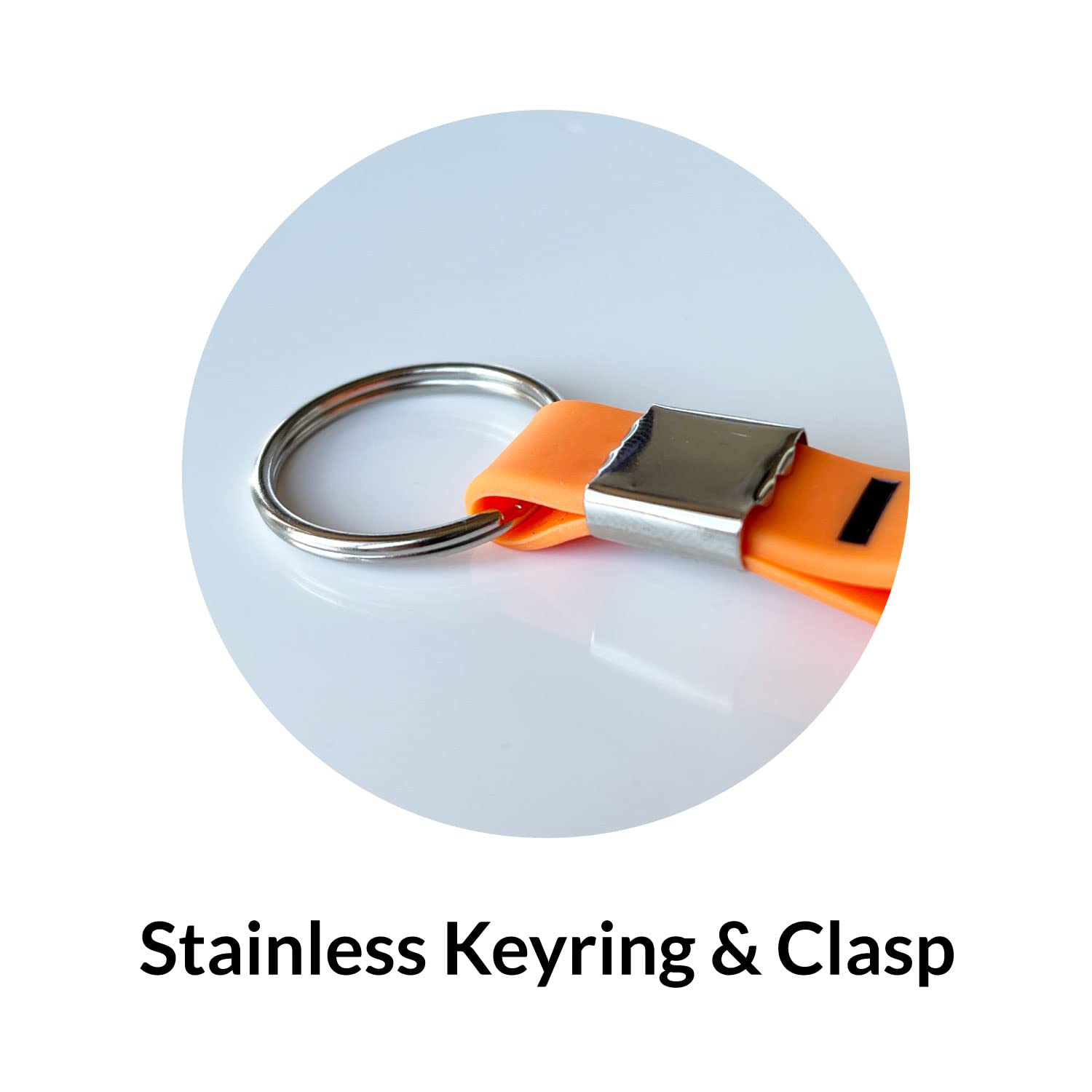 Custom Silicone Loop Keychains - Personalized Bulk Keychains for Events, Fundraisers & Promotions | Durable & Waterproof | Perfect for Trade Shows, Corporate Gifts & Brand Awareness