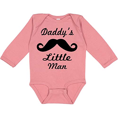 Inktastic Daddy's Little Man Long Sleeve Baby Bodysuit - Cute Outfit for Newborn Boys, Infant Gifts & Family Photo Shoots