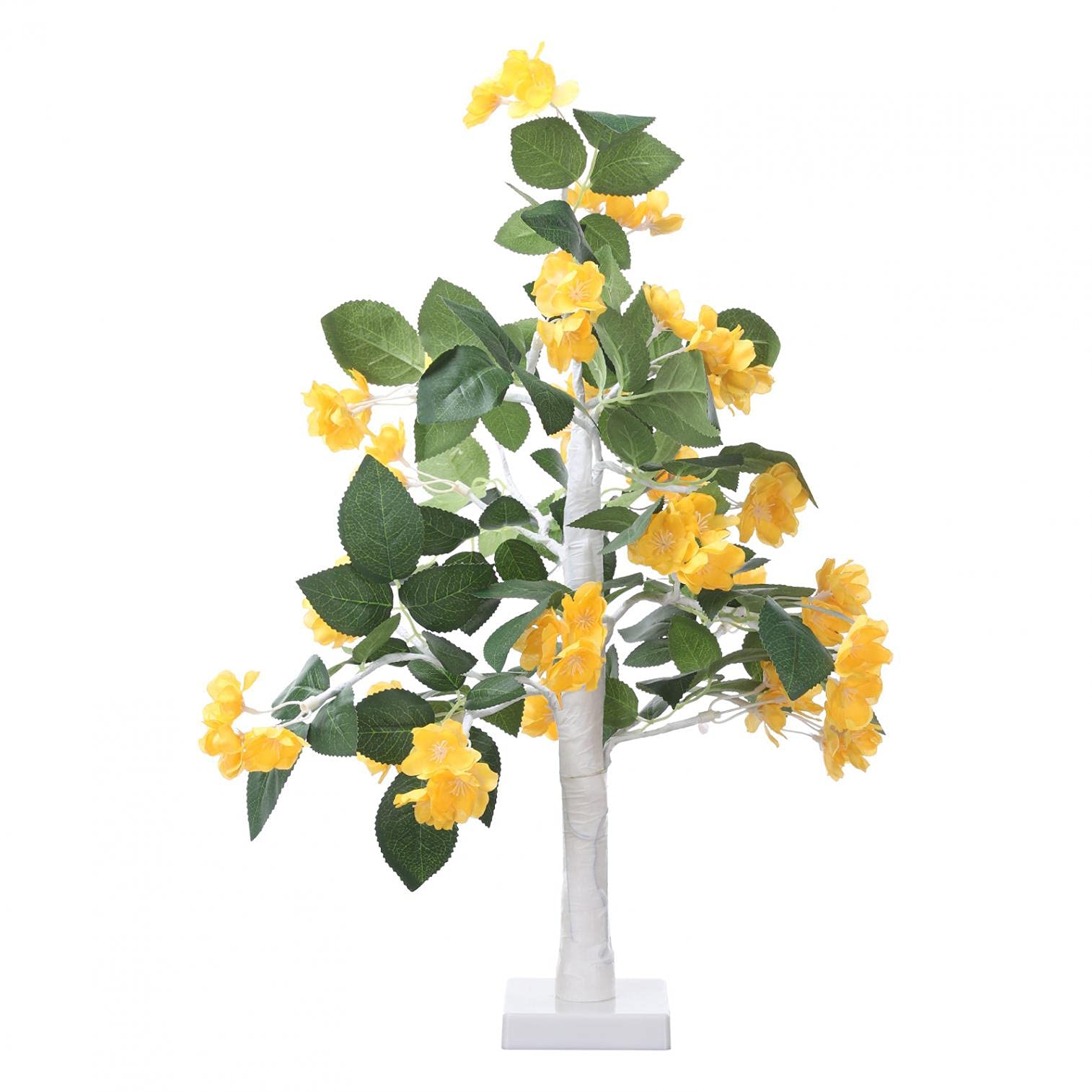 CRX Table Rose Flower Desk Tree Lamp - 1.5ft Fairy Light with 24 Warm White LEDs, Maple Leaves & Floral Decor | Perfect for Girls Room, Teen Bedroom, Christmas Decorations & Holiday Home Decor
