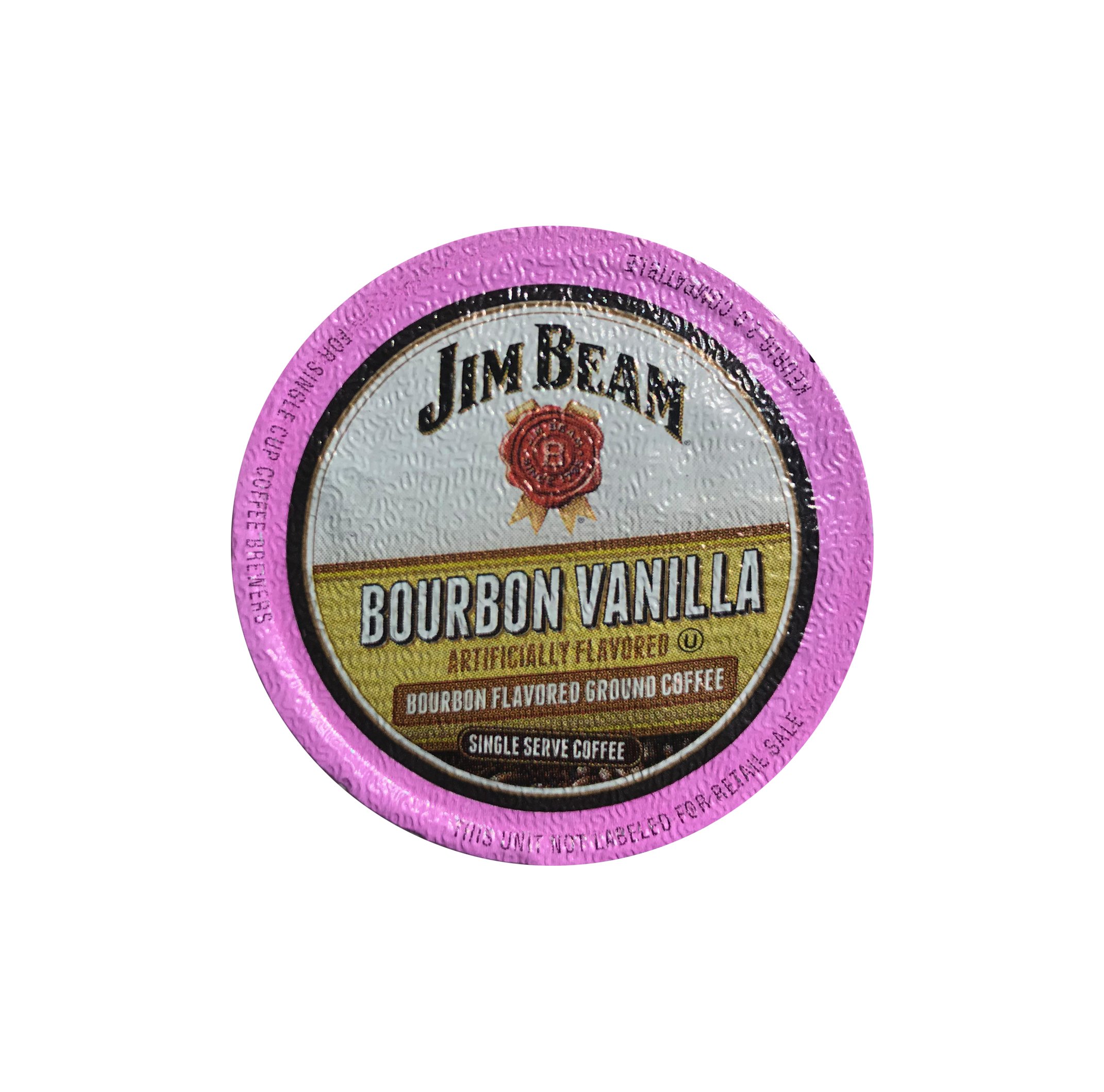 Jim Beam Bourbon Vanilla Flavored Single Serve Coffee Pods - 200 Count - Perfect for Home, Office & Gifts - Rich & Smooth Coffee Experience