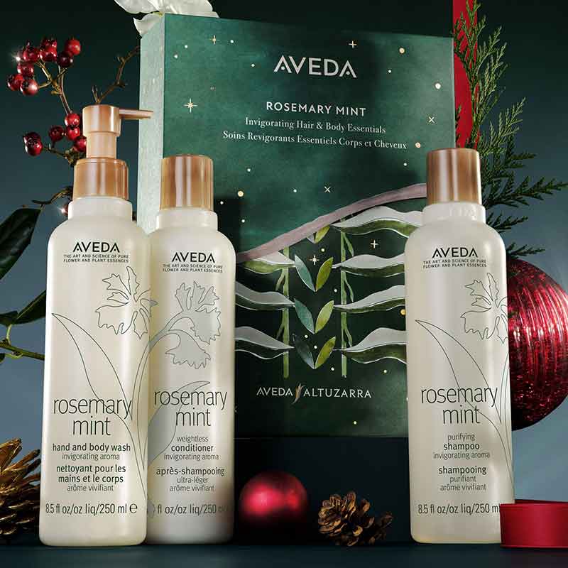 Aveda Rosemary Mint Invigorating Shampoo & Conditioner Gift Set - Natural Hair Care for Volume & Shine | Perfect for Spa Days & Relaxing Self-Care Routines