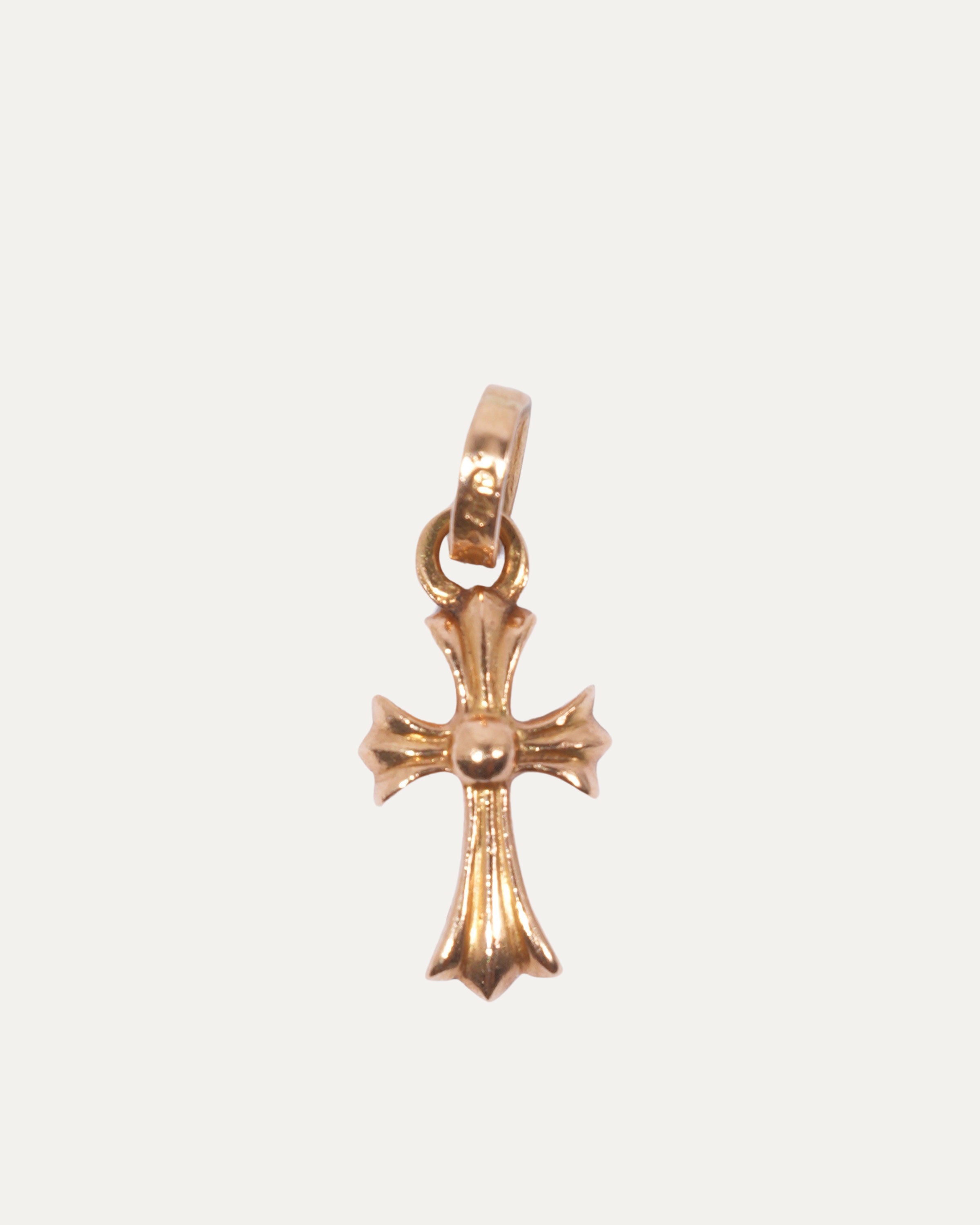 22k Gold Baby Fat Pink Sapphire Cross Charm Pendant - Elegant Jewelry for Women, Gift for Her, Perfect for Valentine's Day, Anniversary & Special Occasions