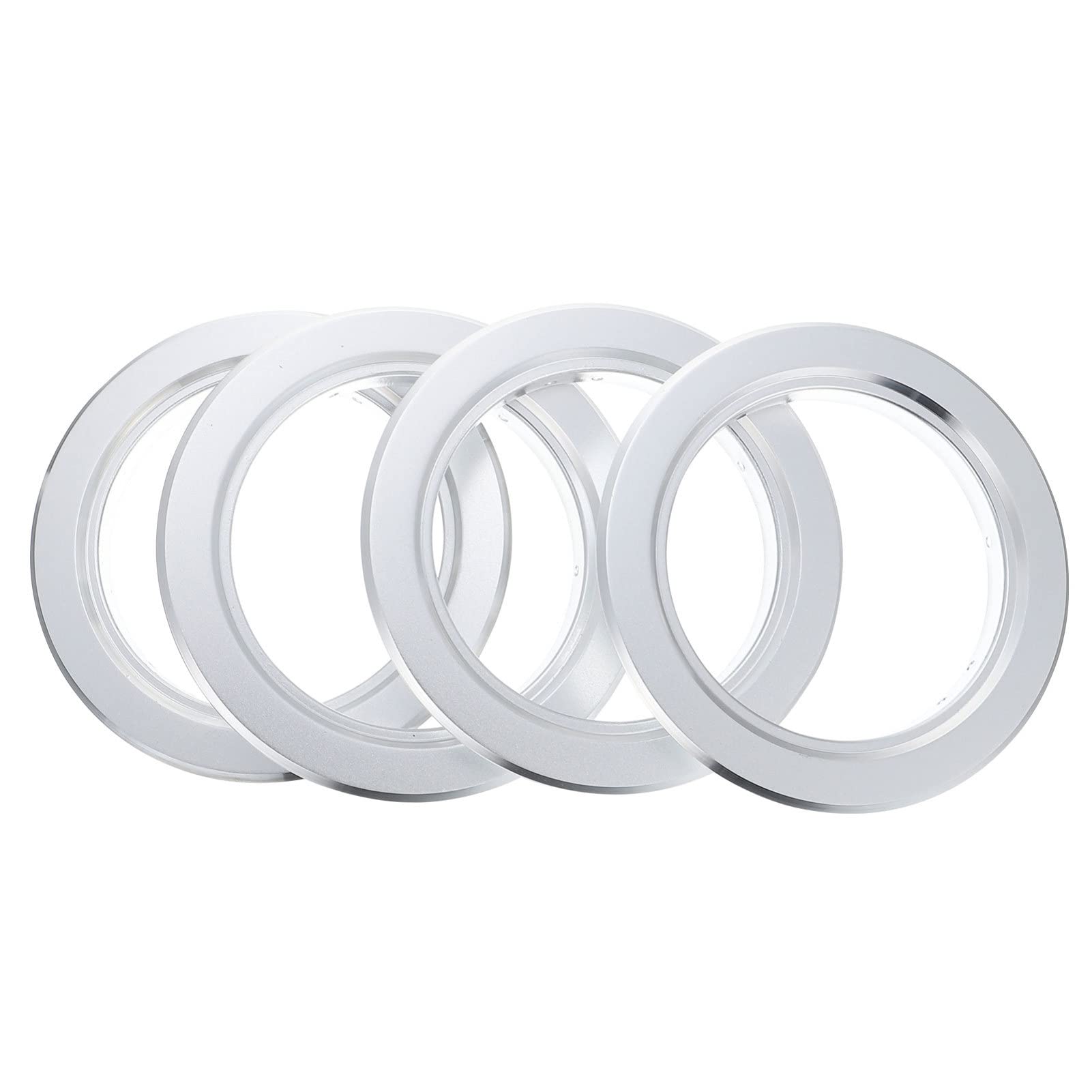 4Pcs Wooden Predator Hole Breeding Cage Rings - Metal Bite Nest Box with Silver Finish for Bird Breeding, Small Animal Habitats & Wildlife Observation