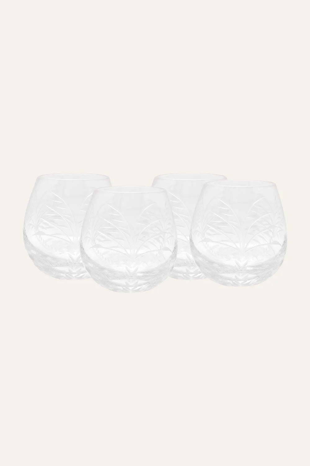 Magic Night Glass Tumblers Set of 4 - 14oz Insulated Cups for Cocktails, Iced Coffee & Tea - Perfect for Parties, BBQs & Home Entertaining