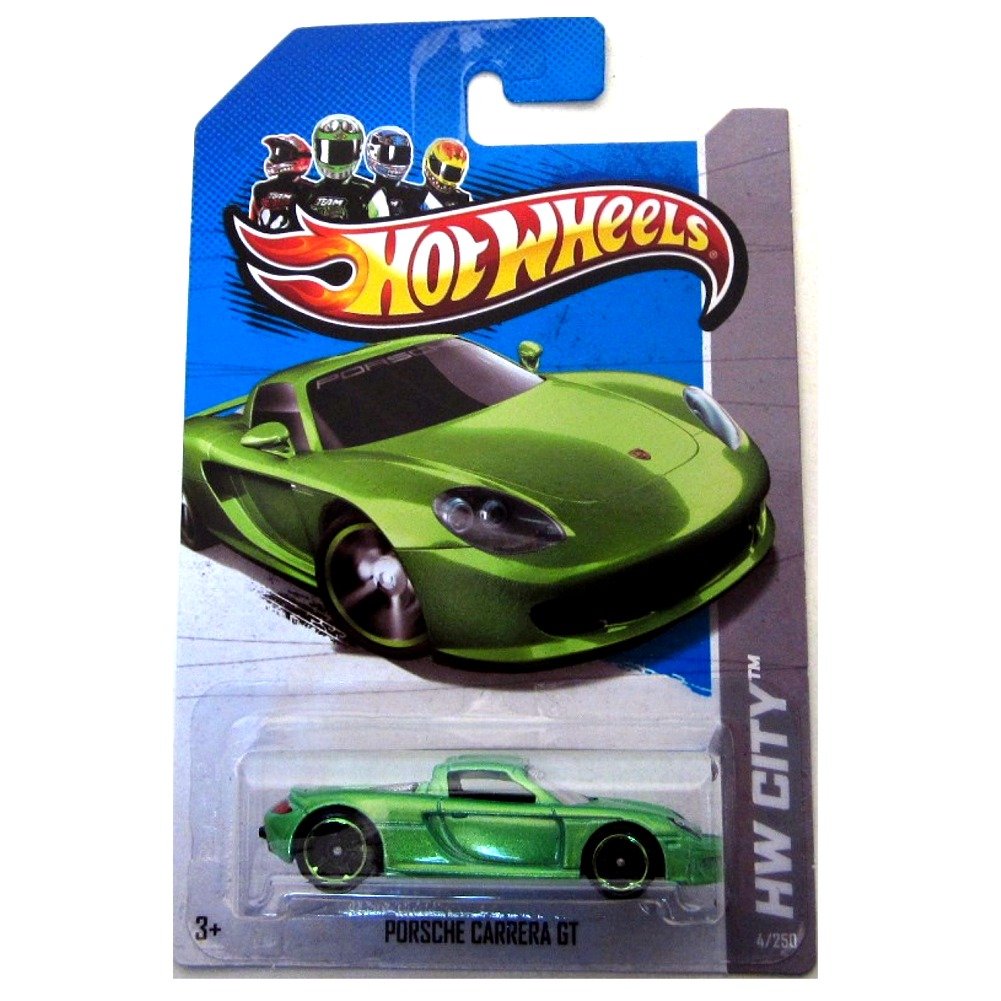 Hot Wheels 2013-004 HW City Porsche Carrera GT Green 1:64 Scale Diecast Car - Collectible Toy for Kids & Adults, Perfect for Display, Racing Play & Gift Giving