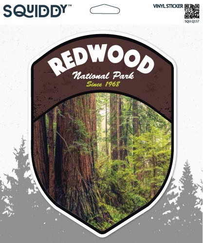 Squiddy Redwood National Park Vinyl Sticker - Waterproof Decal for Car, Laptop, Notebook, Water Bottle (5 Inch) - Perfect for Outdoor Enthusiasts & Nature Lovers