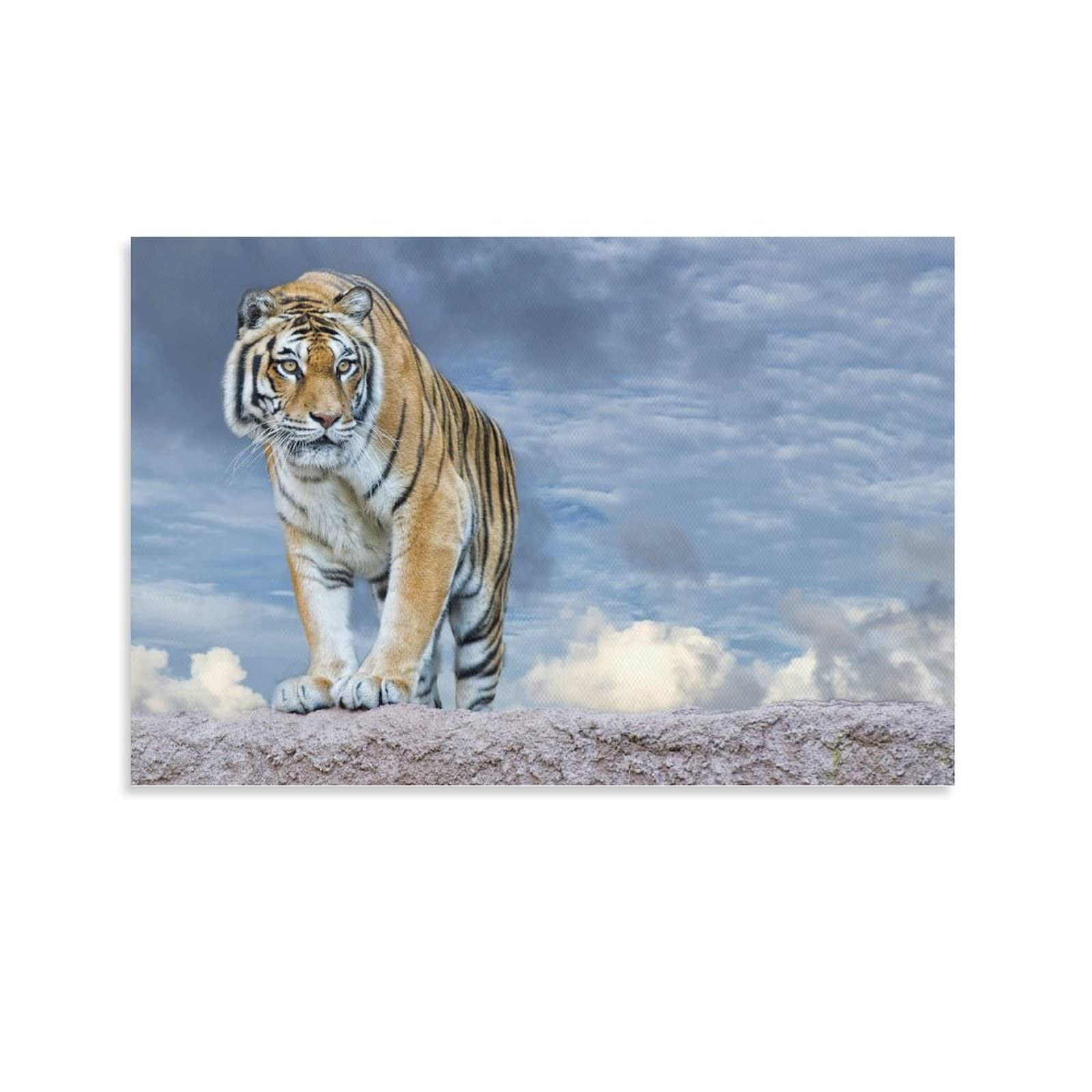 Wild Tiger Canvas Wall Art - Modern Animal Poster Print for Home Decor, Bedroom, Living Room & Bathroom - Perfect for Nature Lovers & Wildlife Themed Interior Design