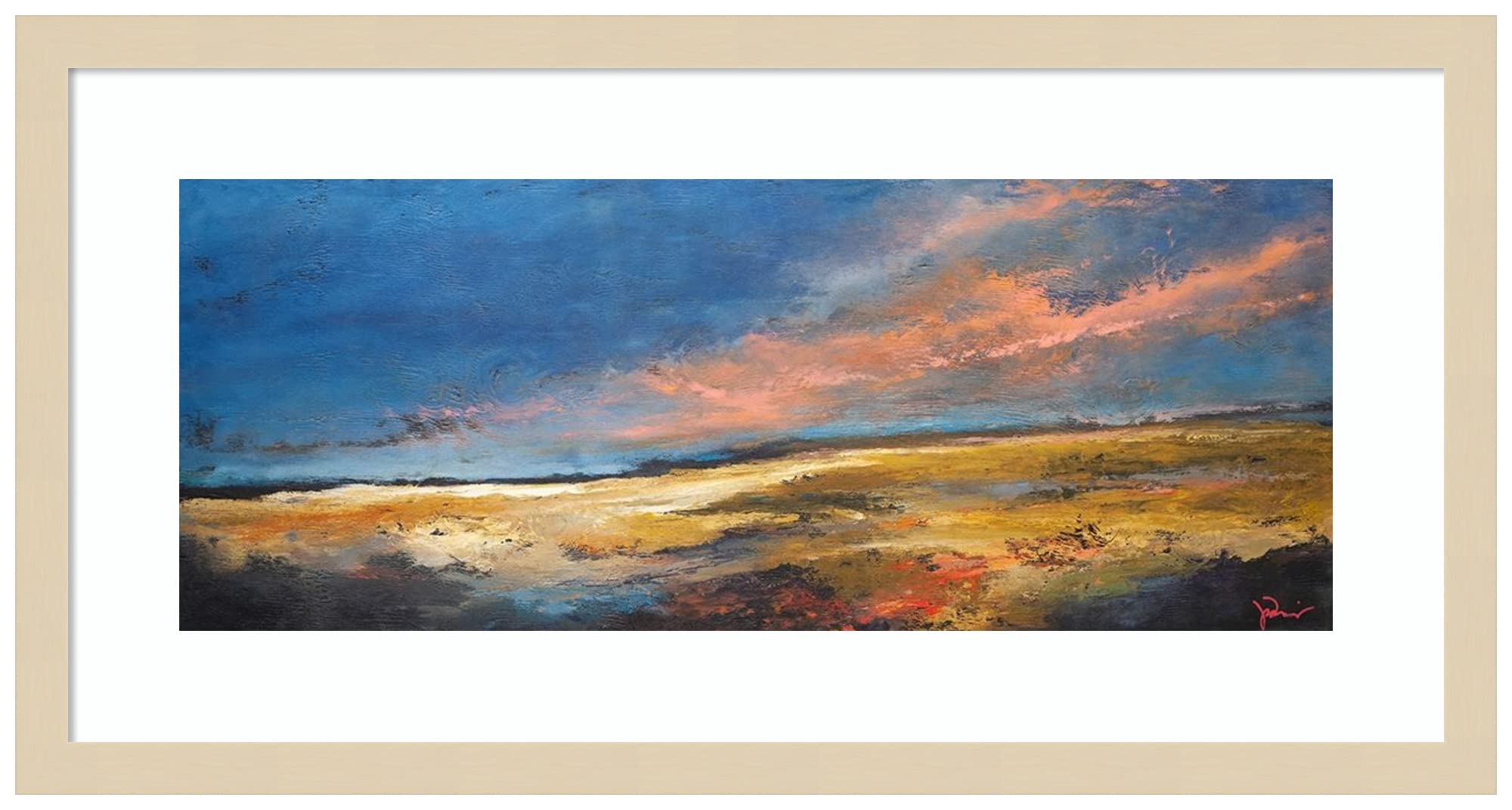 Amanti Art Wood Framed Wall Decor - Ranch Romance Landscape Print by Patrick Dennis, 25x13 Inches, Natural Wood Frame - Perfect for Living Room, Bedroom & Office Decor