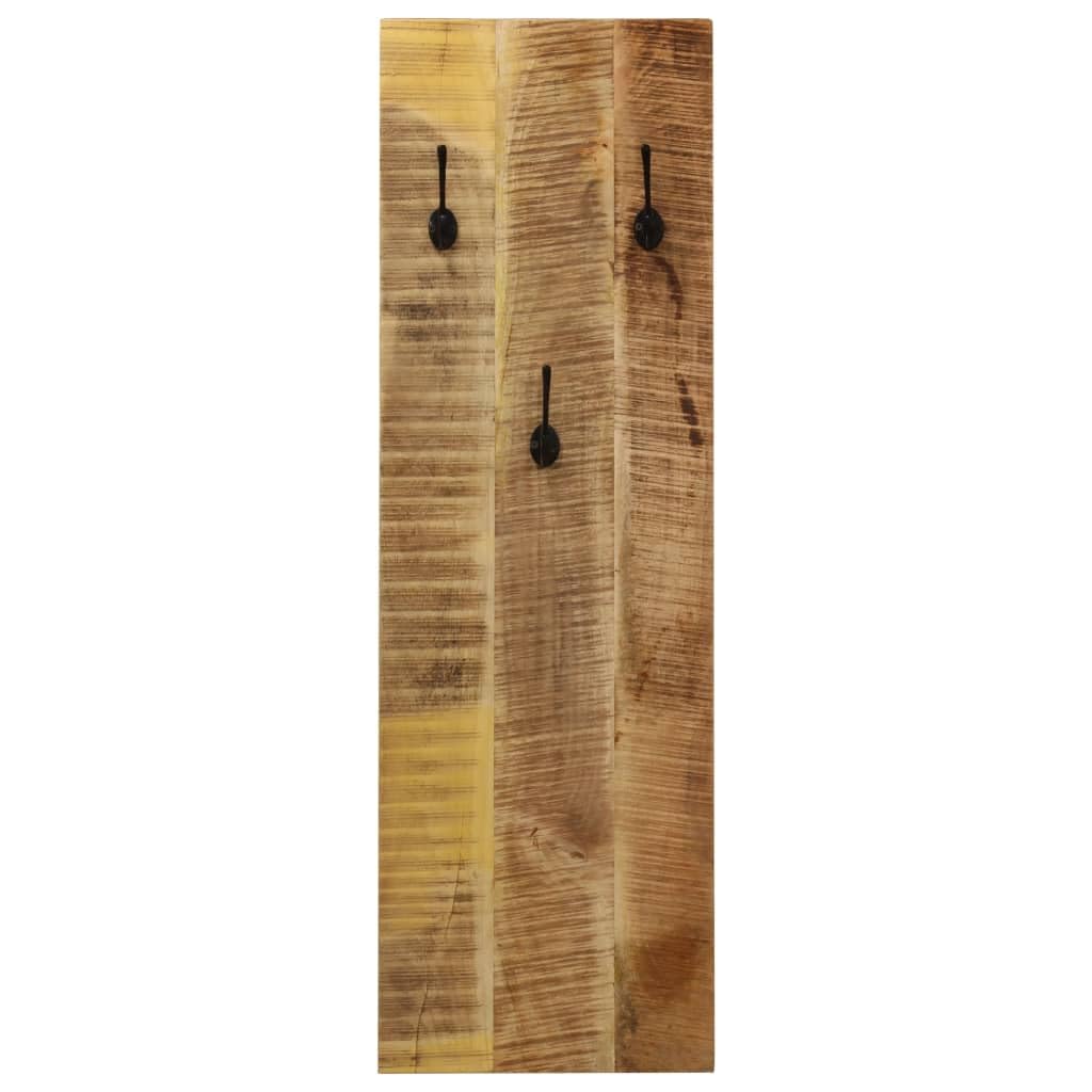 2-Pack Solid Mango Wood Wall-Mounted Coat Rack - 14.2