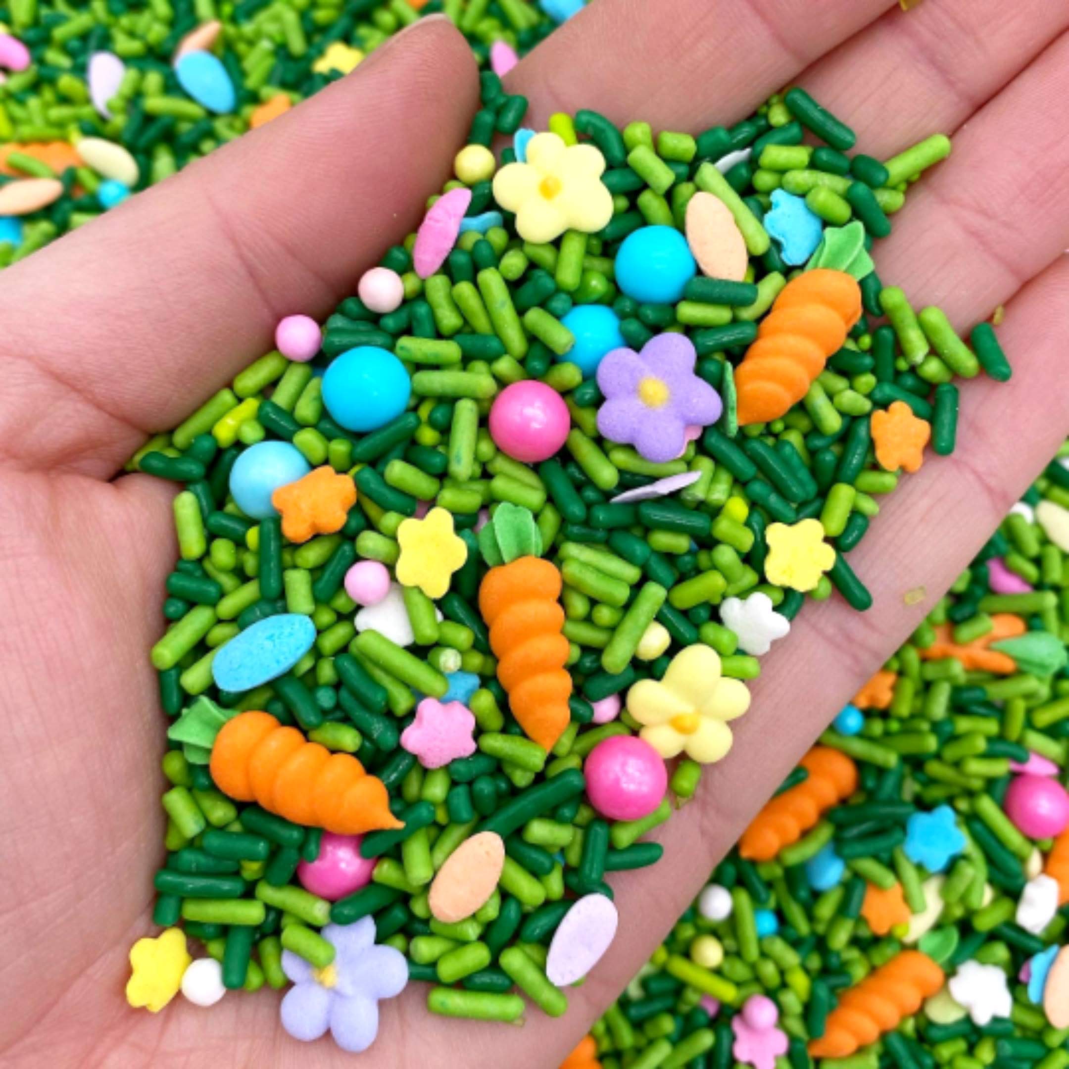 Hoppy Easter Sprinkle Mix by Simply Sucré - Easter Baking Decorations, Edible Sprinkles for Cupcakes, Cookies & Cakes (16 oz Jar) - Perfect for Easter Parties, DIY Desserts & Holiday Treats