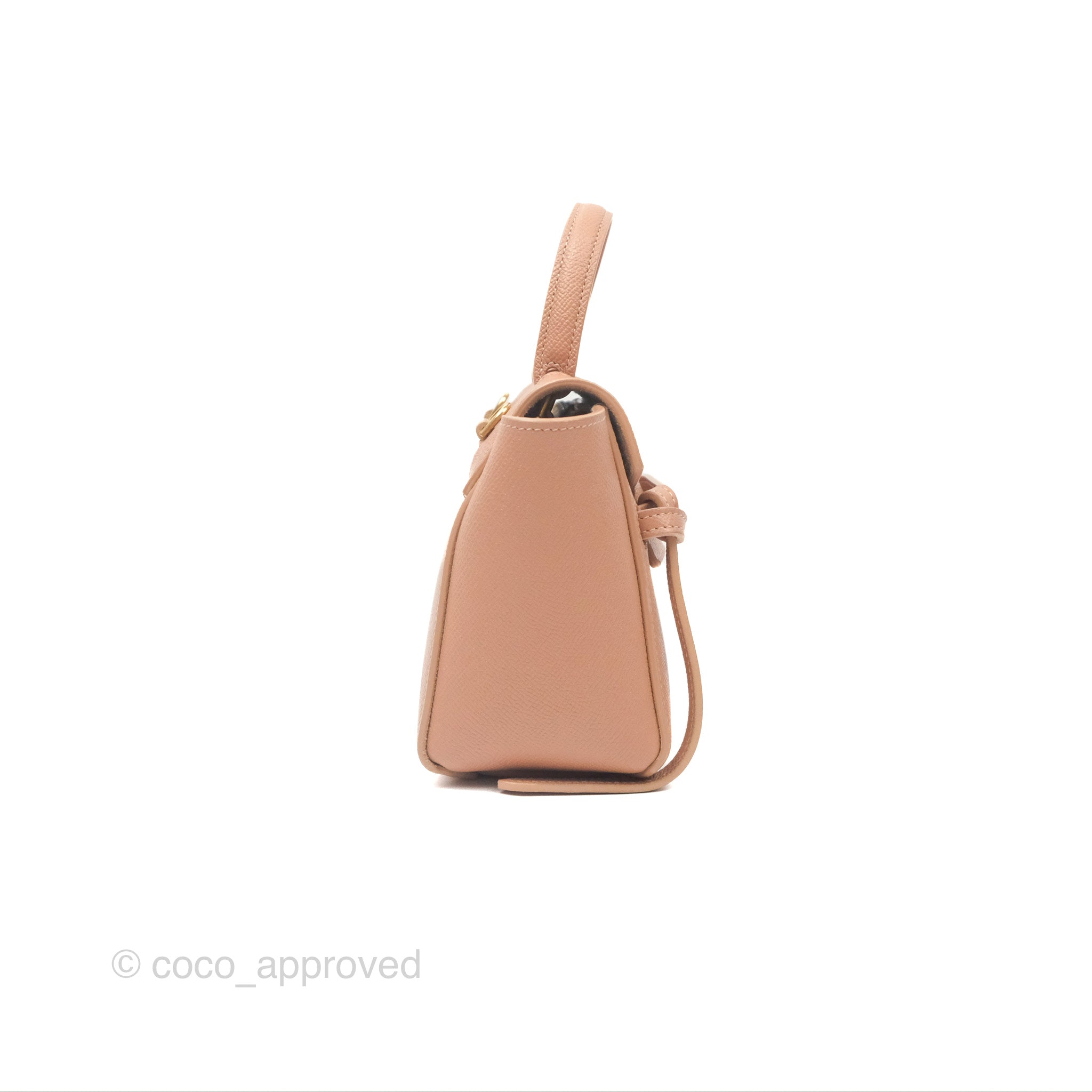 Celine Pico Belt Bag in Desert Rose - Grained Calfskin Leather with Gold Hardware | Luxury Crossbody Bag for Women, Perfect for Everyday Use & Special Occasions