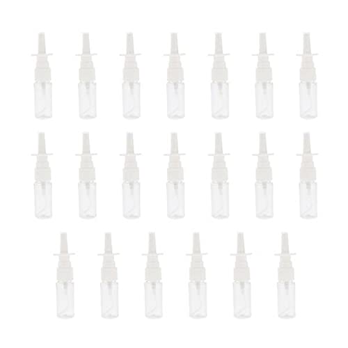 100Pcs 15ml Empty Nasal Spray Bottles - Fine Mist Refillable Travel Size Plastic Spray Pump for Nasal Rinse, Essential Oils & Aromatherapy - Perfect for Home, Travel & First Aid Kits